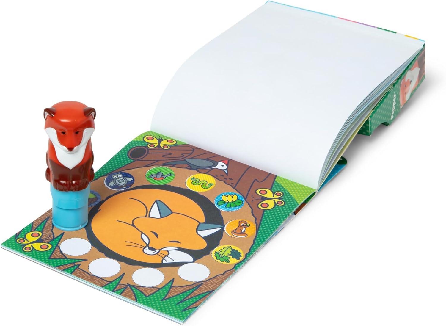 imageMelissa ampamp Doug Sticker Wow 24Page Activity Pad and Sticker Stamper 300 Stickers Arts and Crafts Fidget Toy Collectible Character  Tiger  for Kids Ages 3  FSC CertifiedFox
