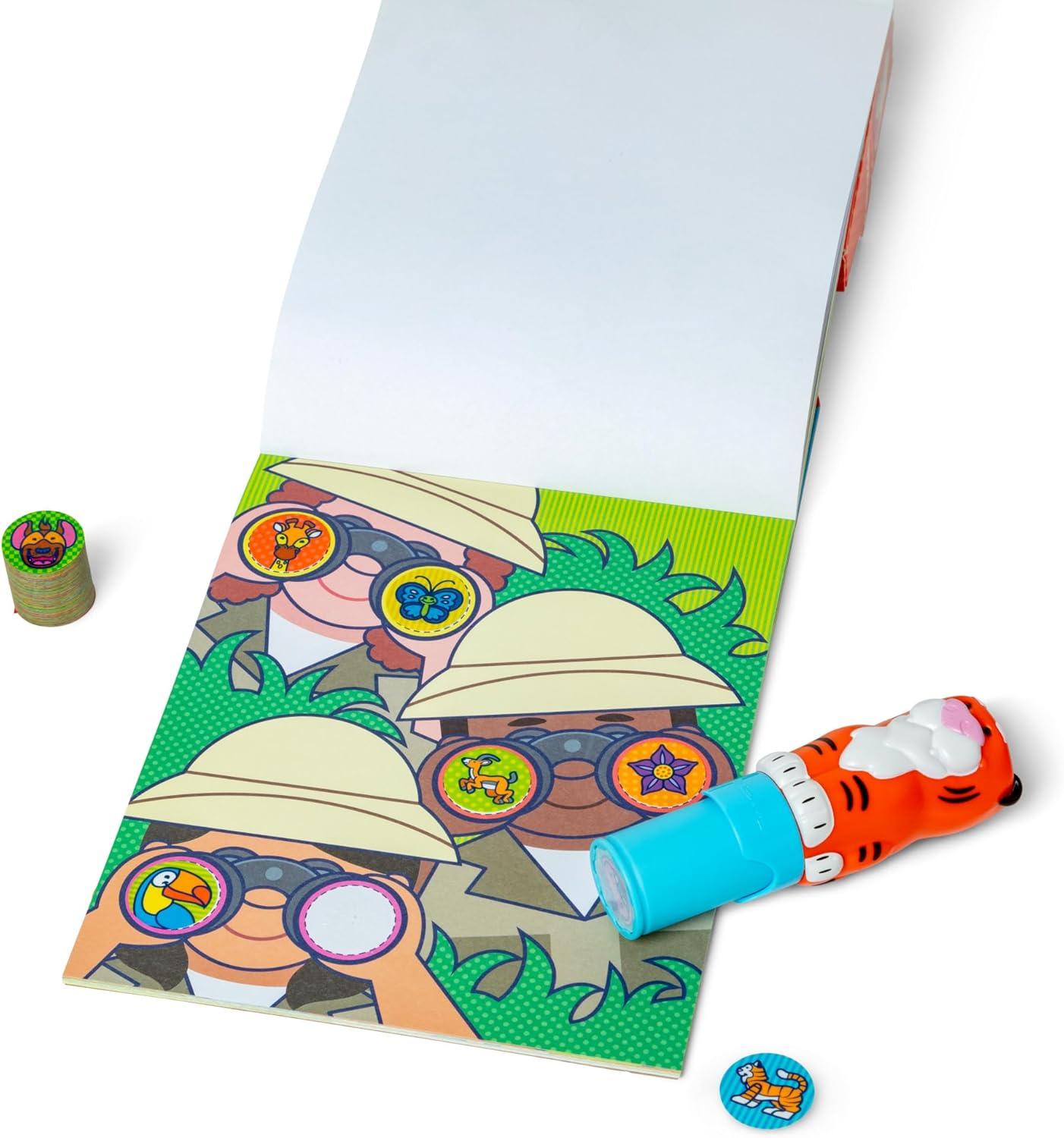imageMelissa ampamp Doug Sticker Wow 24Page Activity Pad and Sticker Stamper 300 Stickers Arts and Crafts Fidget Toy Collectible Character  Tiger  for Kids Ages 3  FSC CertifiedTiger