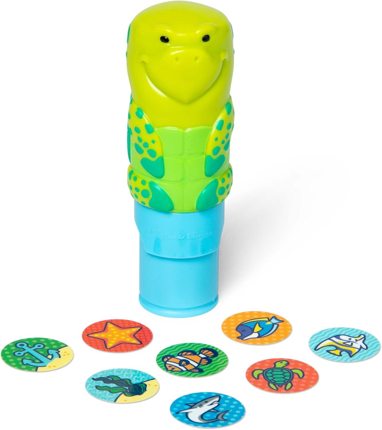 imageMelissa ampamp Doug Sticker Wow 24Page Activity Pad and Sticker Stamper 300 Stickers Arts and Crafts Fidget Toy Collectible Character  Tiger  for Kids Ages 3  FSC CertifiedSea Turtle