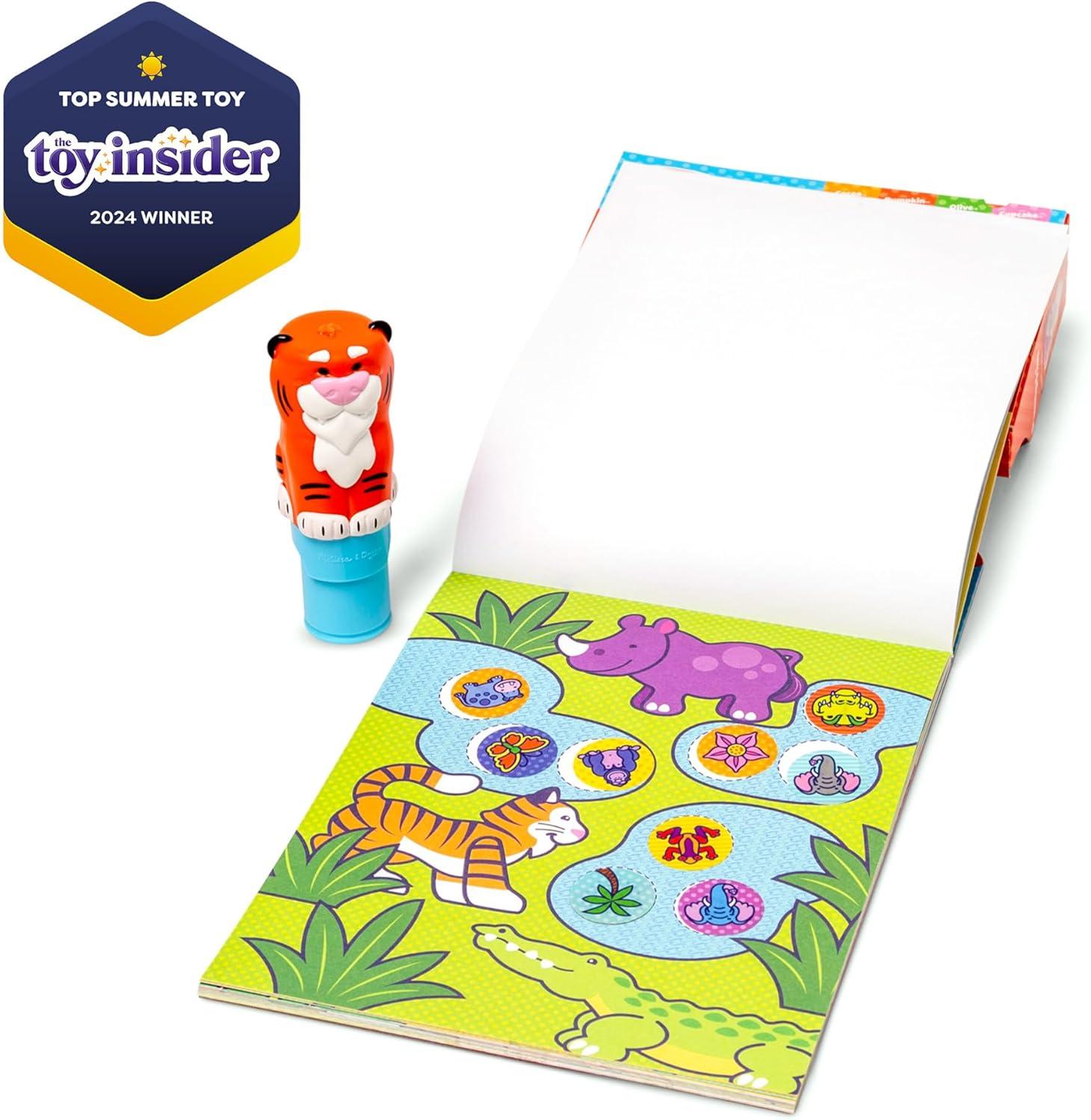 imageMelissa ampamp Doug Sticker Wow 24Page Activity Pad and Sticker Stamper 300 Stickers Arts and Crafts Fidget Toy Collectible Character  Tiger  for Kids Ages 3  FSC CertifiedTiger
