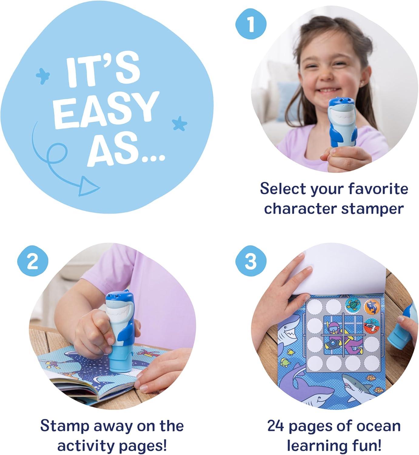 imageMelissa ampamp Doug Sticker Wow 24Page Activity Pad and Sticker Stamper 300 Stickers Arts and Crafts Fidget Toy Collectible Character  Tiger  for Kids Ages 3  FSC CertifiedShark