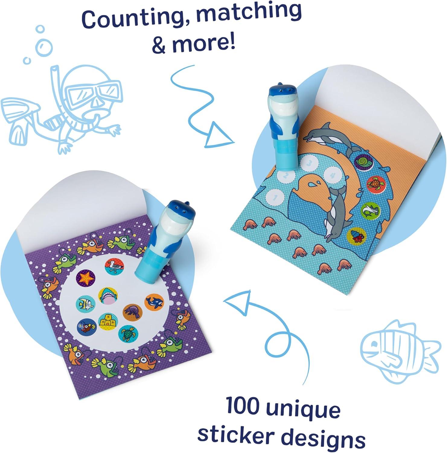 imageMelissa ampamp Doug Sticker Wow 24Page Activity Pad and Sticker Stamper 300 Stickers Arts and Crafts Fidget Toy Collectible Character  Tiger  for Kids Ages 3  FSC CertifiedShark