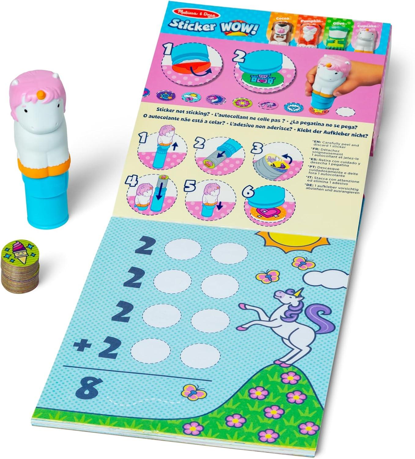 imageMelissa ampamp Doug Sticker Wow 24Page Activity Pad and Sticker Stamper 300 Stickers Arts and Crafts Fidget Toy Collectible Character  Tiger  for Kids Ages 3  FSC CertifiedTiger