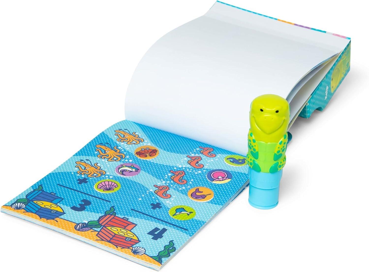 imageMelissa ampamp Doug Sticker Wow 24Page Activity Pad and Sticker Stamper 300 Stickers Arts and Crafts Fidget Toy Collectible Character  Tiger  for Kids Ages 3  FSC CertifiedSea Turtle