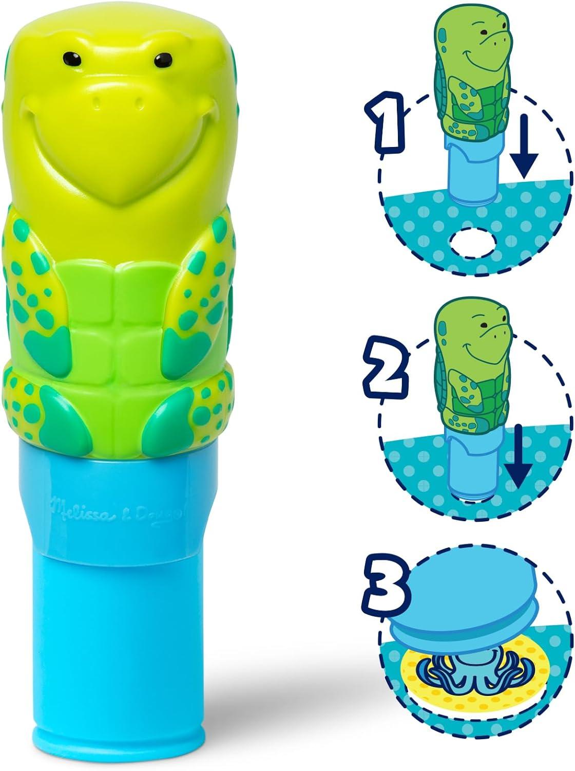 imageMelissa ampamp Doug Sticker Wow 24Page Activity Pad and Sticker Stamper 300 Stickers Arts and Crafts Fidget Toy Collectible Character  Tiger  for Kids Ages 3  FSC CertifiedSea Turtle