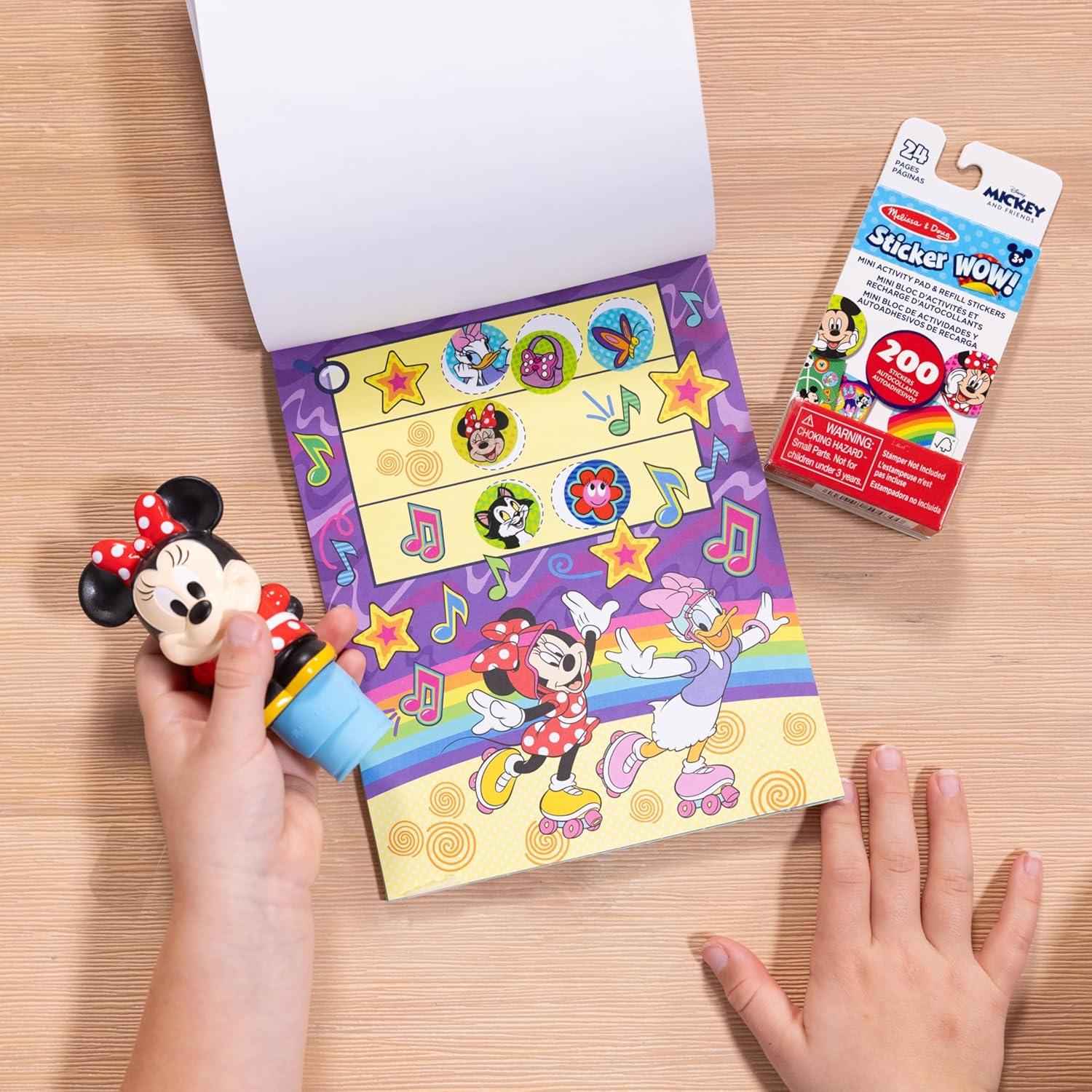 imageMelissa ampamp Doug Sticker Wow Disney Minnie Mouse Bundle 24Page Activity Book Refillable Sticker Stamper Mini Pad 500 Stickers Arts and Crafts for Kids Ages 3Minnie Mouse Bundle