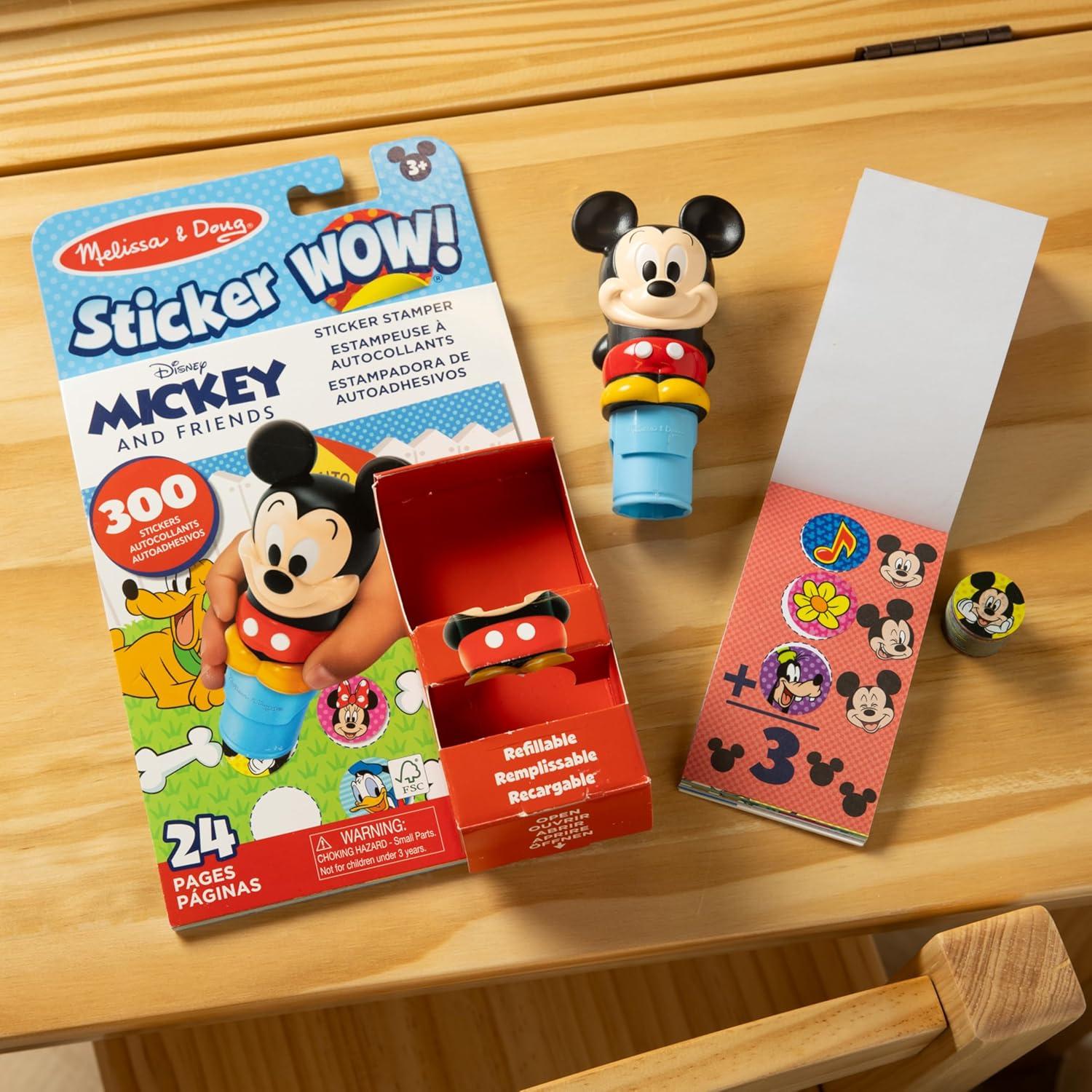 imageMelissa ampamp Doug Sticker Wow Disney Minnie Mouse Bundle 24Page Activity Book Refillable Sticker Stamper Mini Pad 500 Stickers Arts and Crafts for Kids Ages 3Mickey Mouse Bundle