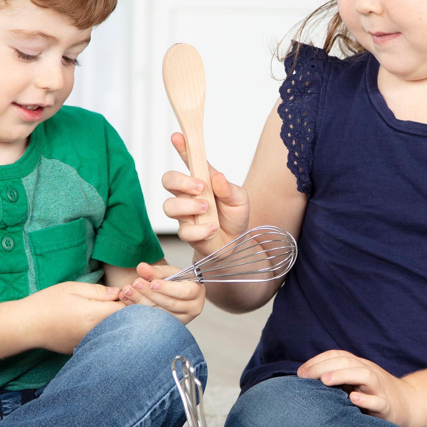 imageMelissa ampamp Doug Stir ampamp Serve Cooking Utensils 7 pcs  Stainless Steel ampamp Wooden Play Kitchen Accessories Preschool Learning Toys for Girls ampamp Boys 3