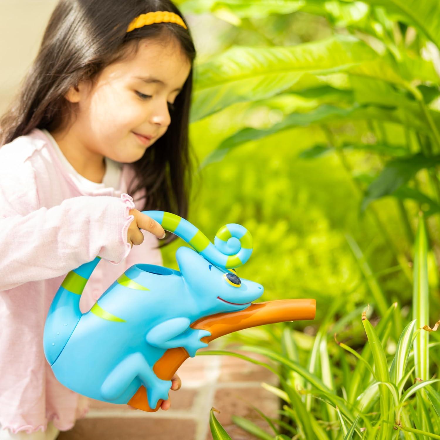 imageMelissa ampamp Doug Sunny Patch Camo Chameleon Watering Can with Tail Handle and BranchShaped Spout