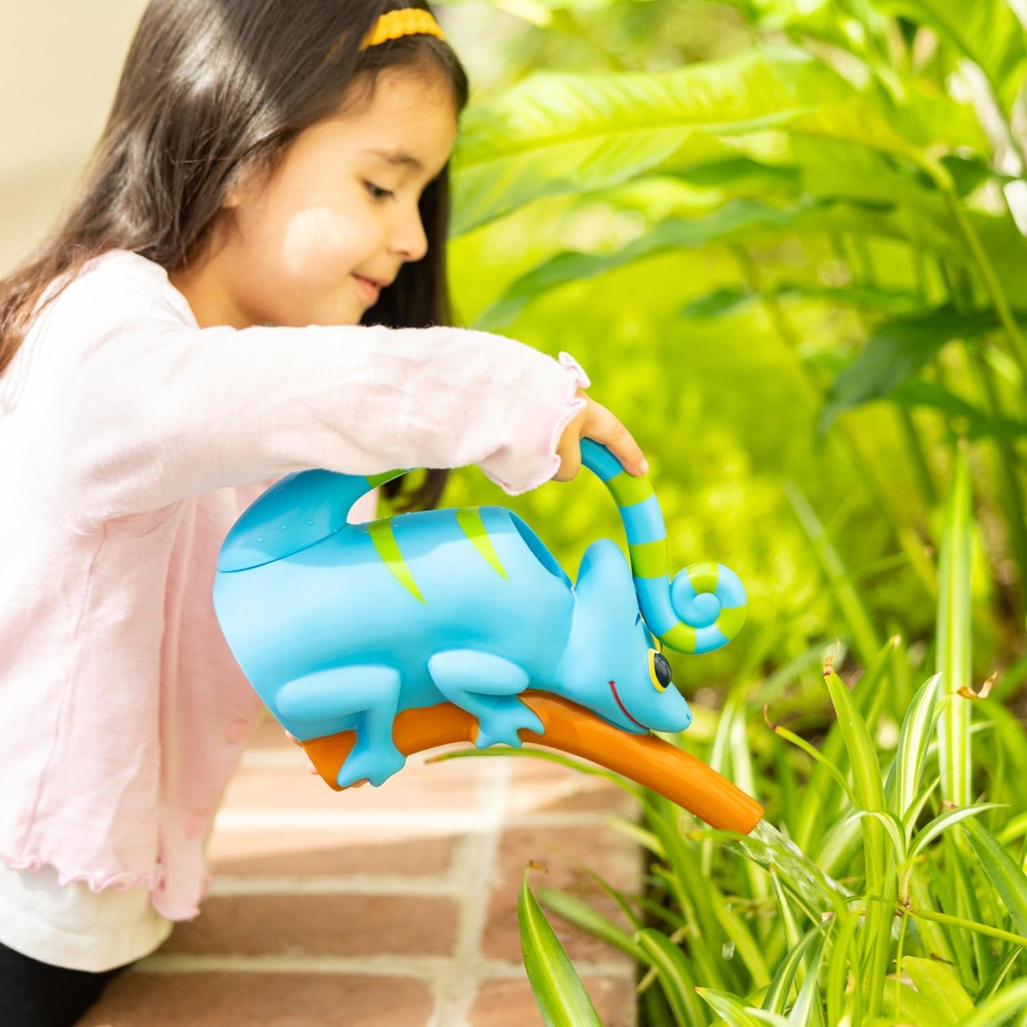 imageMelissa ampamp Doug Sunny Patch Camo Chameleon Watering Can with Tail Handle and BranchShaped Spout