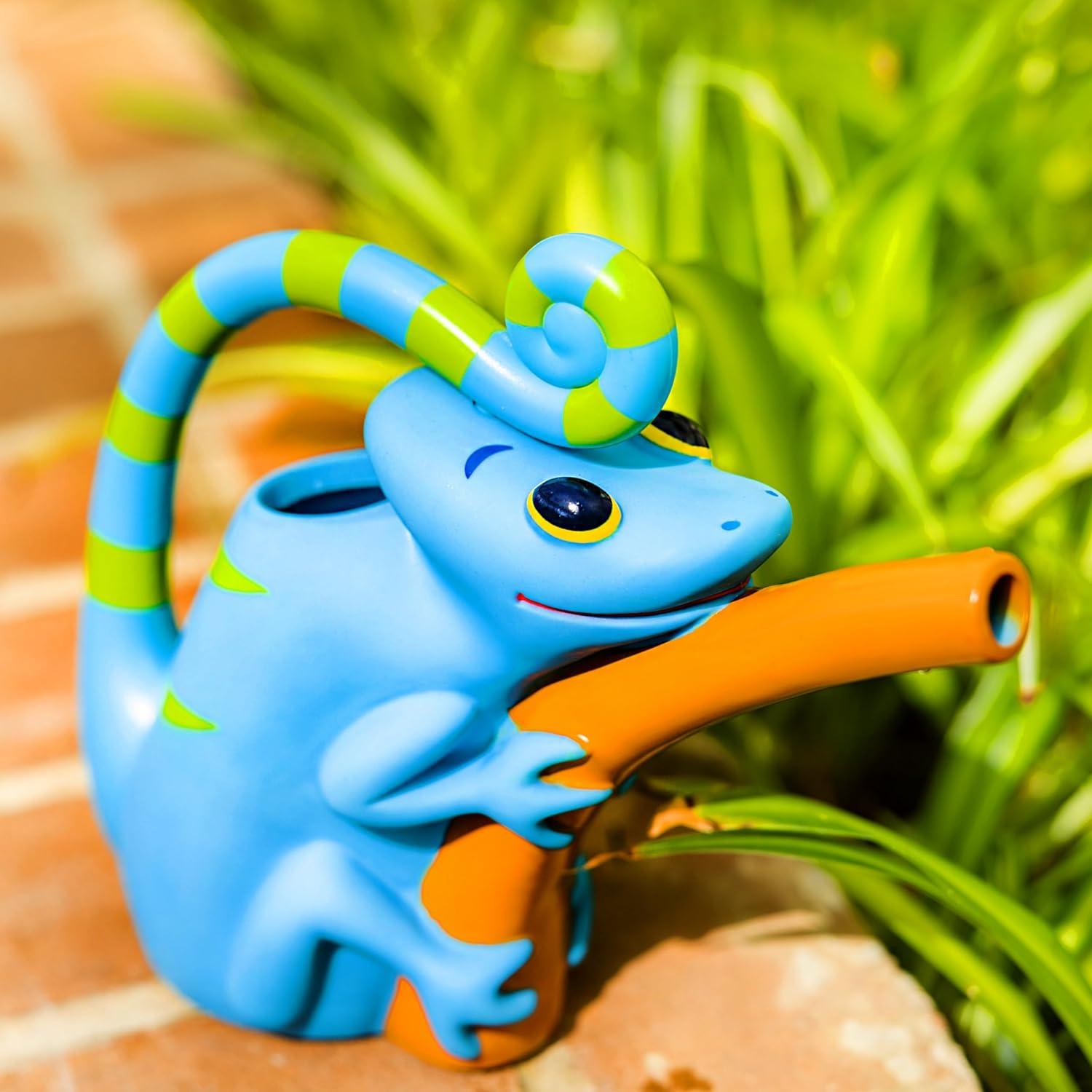 imageMelissa ampamp Doug Sunny Patch Camo Chameleon Watering Can with Tail Handle and BranchShaped Spout