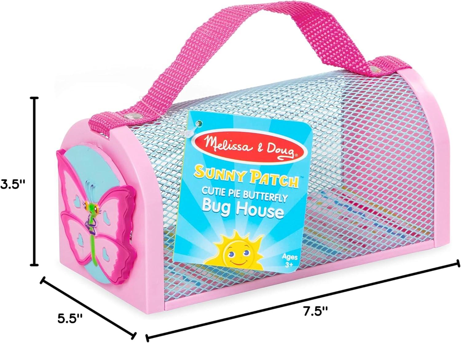 imageMelissa ampamp Doug Sunny Patch Cutie Pie Butterfly Bug House Toy with Carrying Handle and EasyAccess DoorOne Size