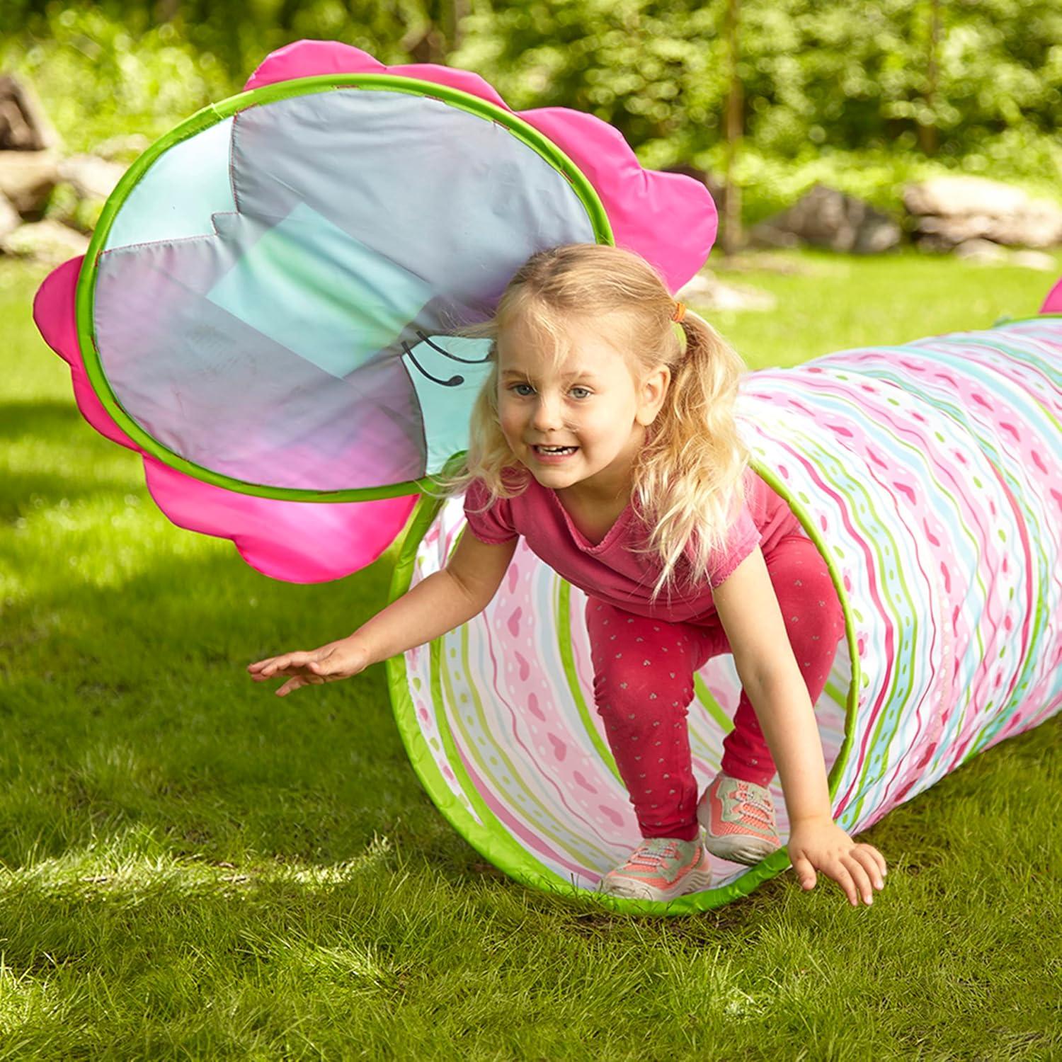 imageMelissa ampamp Doug Sunny Patch Cutie Pie Butterfly CrawlThrough Tunnel Indoor Outdoor Baby Tunnel Crawl Developmental Activity ToyFrustrationFree Packaging