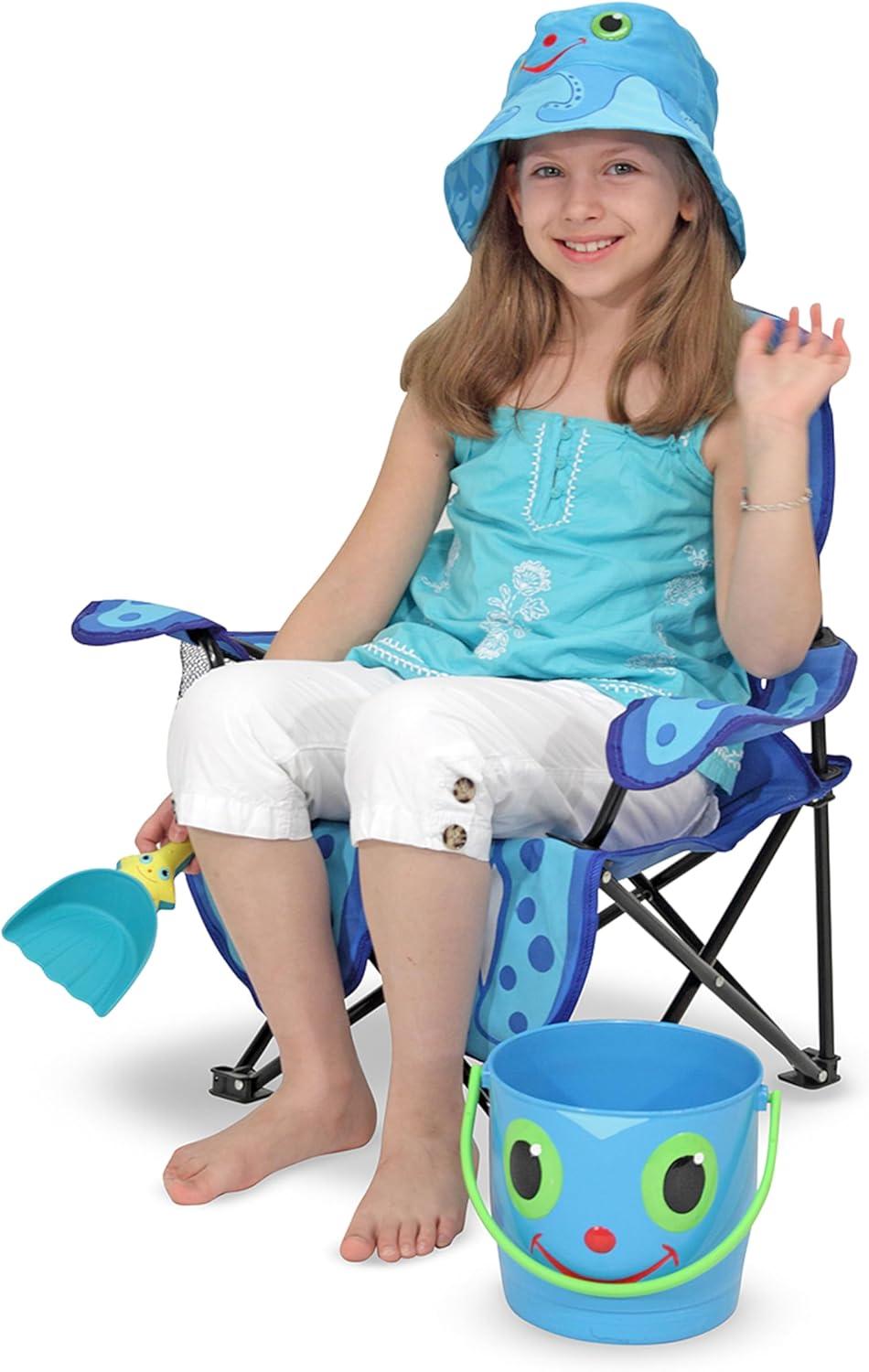 imageMelissa ampamp Doug Sunny Patch Flex Octopus Folding Beach Chair For Kids FrustrationFree PackagingFrustrationFree Packaging