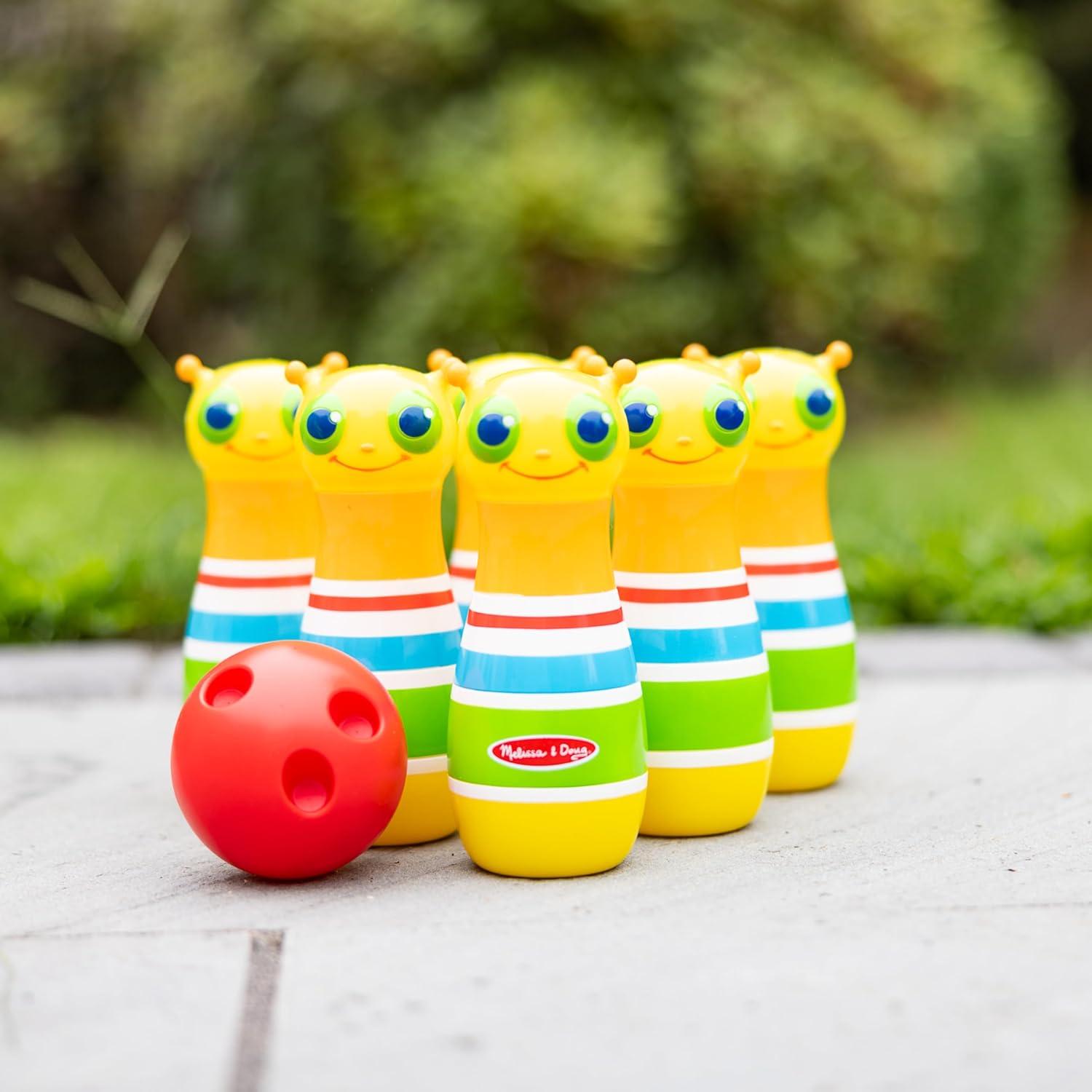 imageMelissa ampamp Doug Sunny Patch Giddy Buggy Bowling Action Game  6 Bug Pins 1 Plastic BallGiddy Buggy Bowling Set