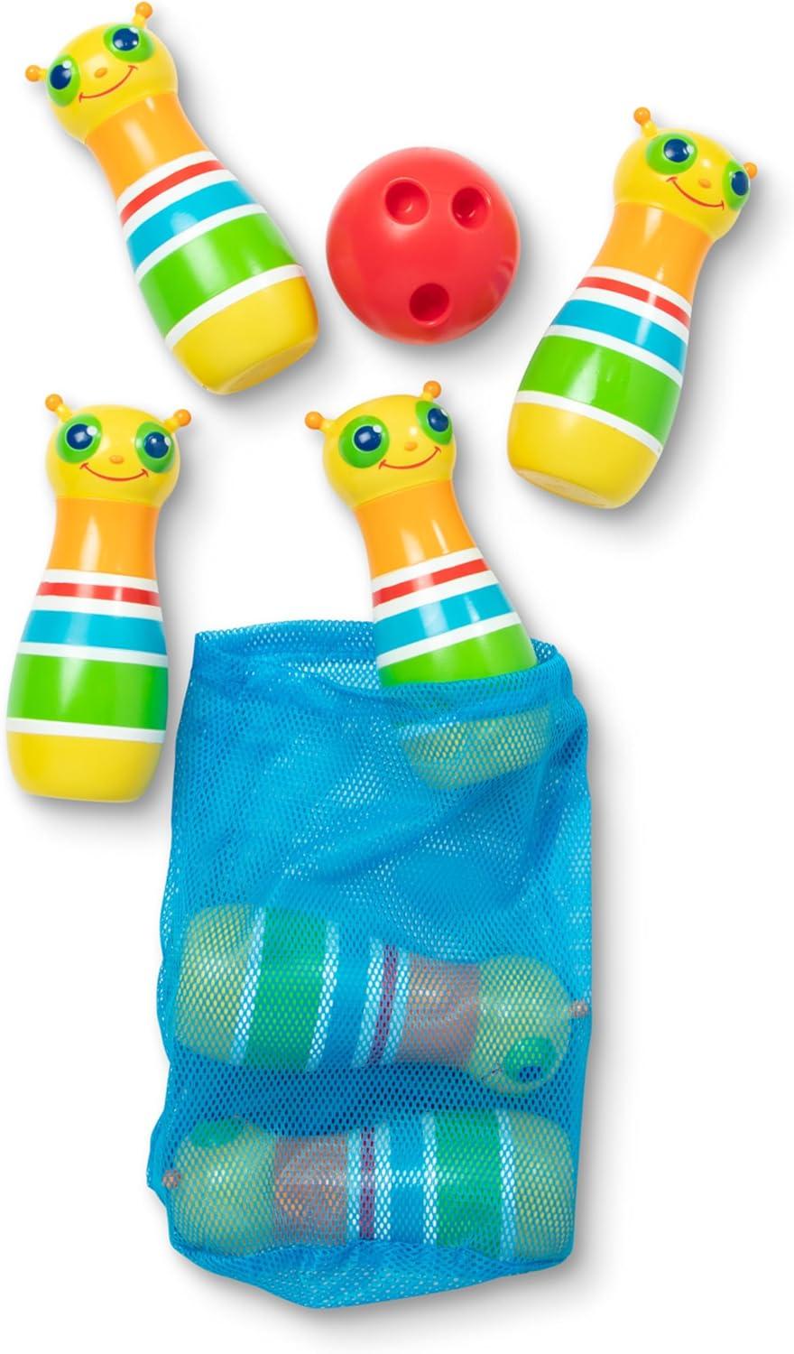 imageMelissa ampamp Doug Sunny Patch Giddy Buggy Bowling Action Game  6 Bug Pins 1 Plastic BallGiddy Buggy Bowling Set