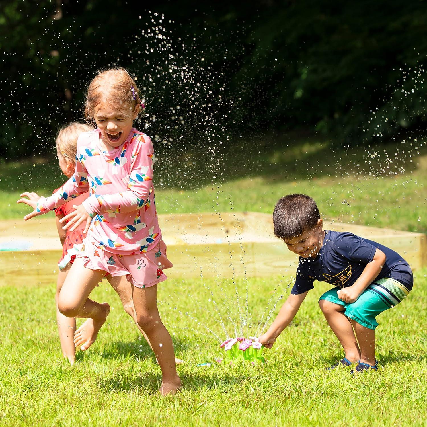 imageMelissa ampamp Doug Sunny Patch Pretty Petals Flower Sprinkler Toy with Hose Attachment