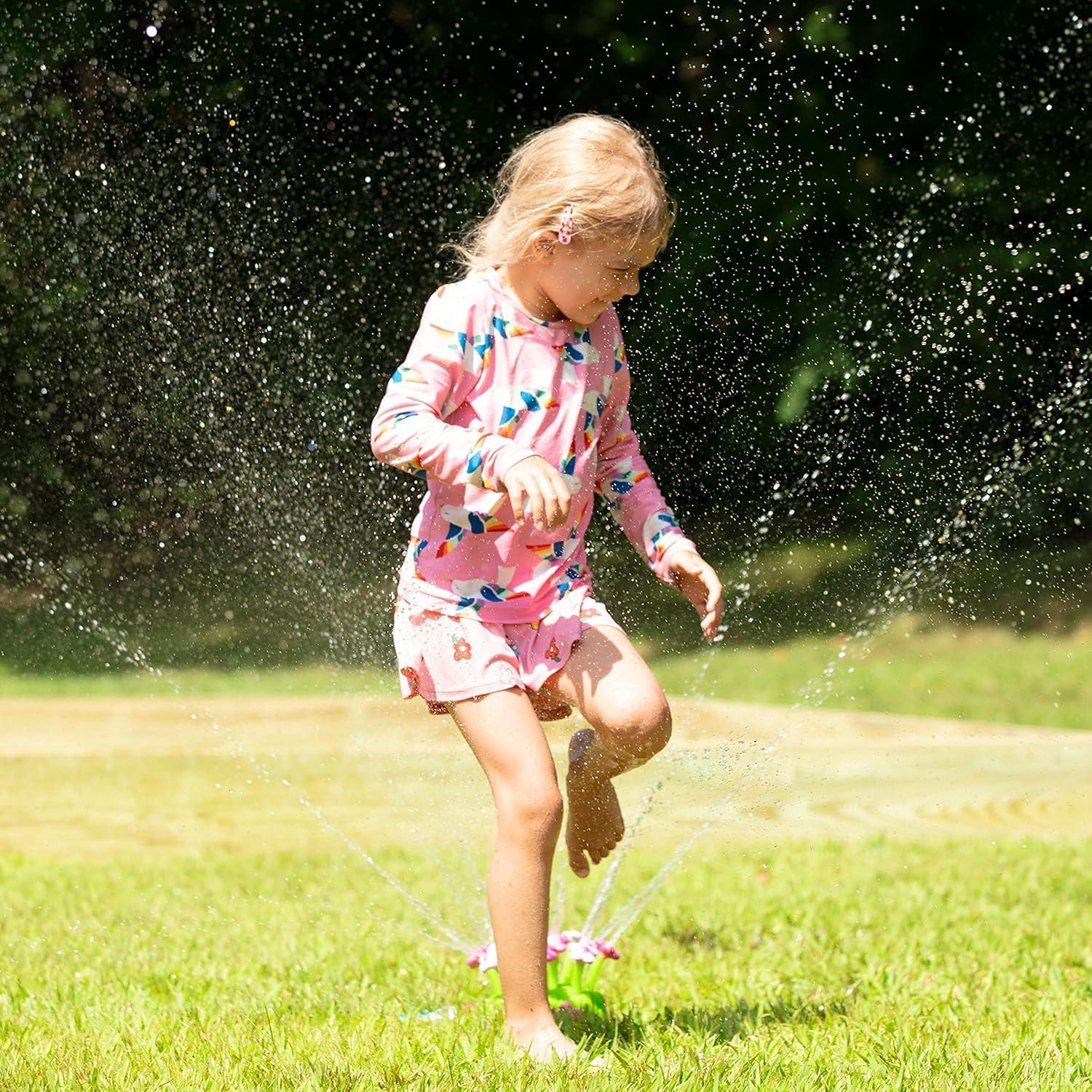 imageMelissa ampamp Doug Sunny Patch Pretty Petals Flower Sprinkler Toy with Hose Attachment