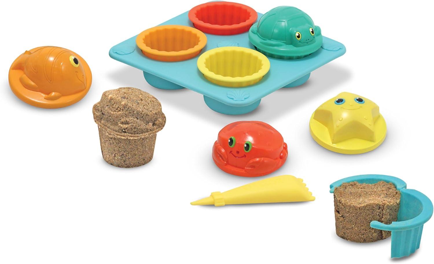 imageMelissa ampamp Doug Sunny Patch Seaside Sidekicks Sand Cupcake Play Set