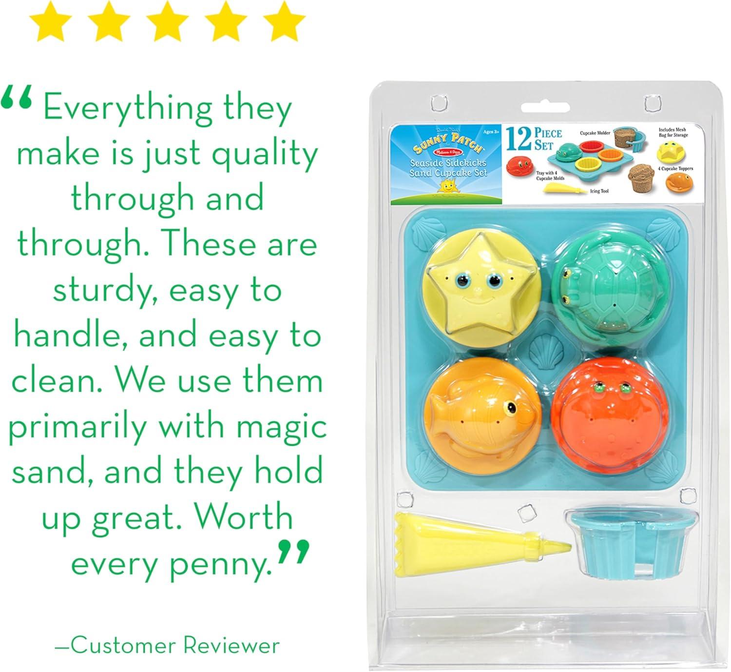 imageMelissa ampamp Doug Sunny Patch Seaside Sidekicks Sand Cupcake Play Set