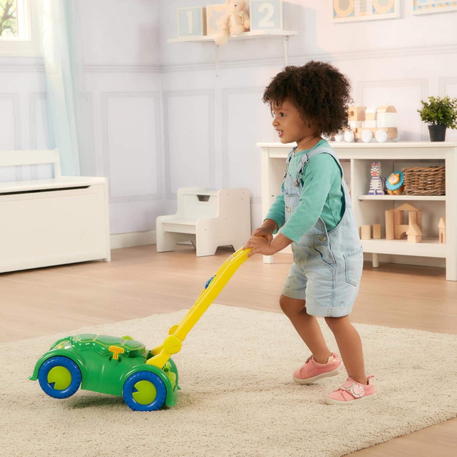 imageMelissa ampamp Doug Sunny Patch Snappy Turtle Lawn Mower  Pretend Play Toy for Kids TurtleThemed Pretend Kids Lawn Mower Developmental Push Toy for ToddlersFrustrationFree Packaging