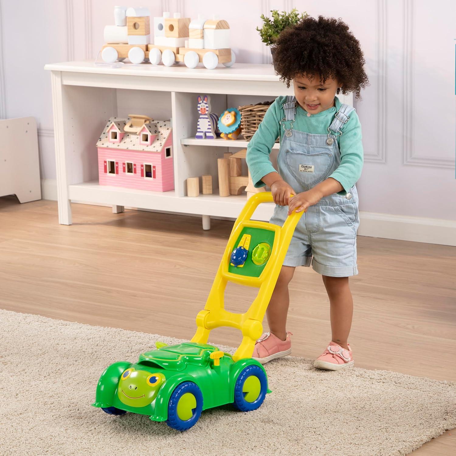 imageMelissa ampamp Doug Sunny Patch Snappy Turtle Lawn Mower  Pretend Play Toy for Kids TurtleThemed Pretend Kids Lawn Mower Developmental Push Toy for ToddlersFrustrationFree Packaging