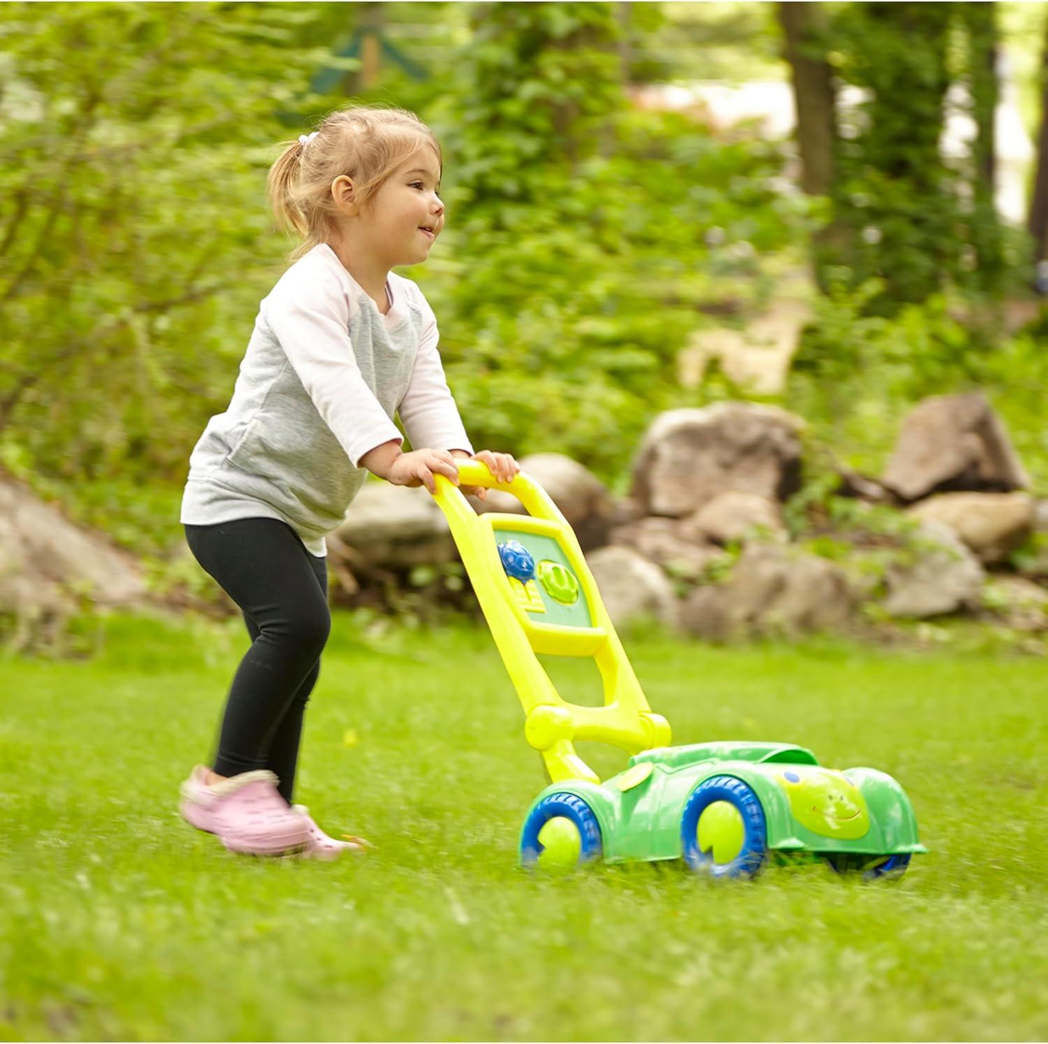 imageMelissa ampamp Doug Sunny Patch Snappy Turtle Lawn Mower  Pretend Play Toy for Kids TurtleThemed Pretend Kids Lawn Mower Developmental Push Toy for ToddlersFrustrationFree Packaging