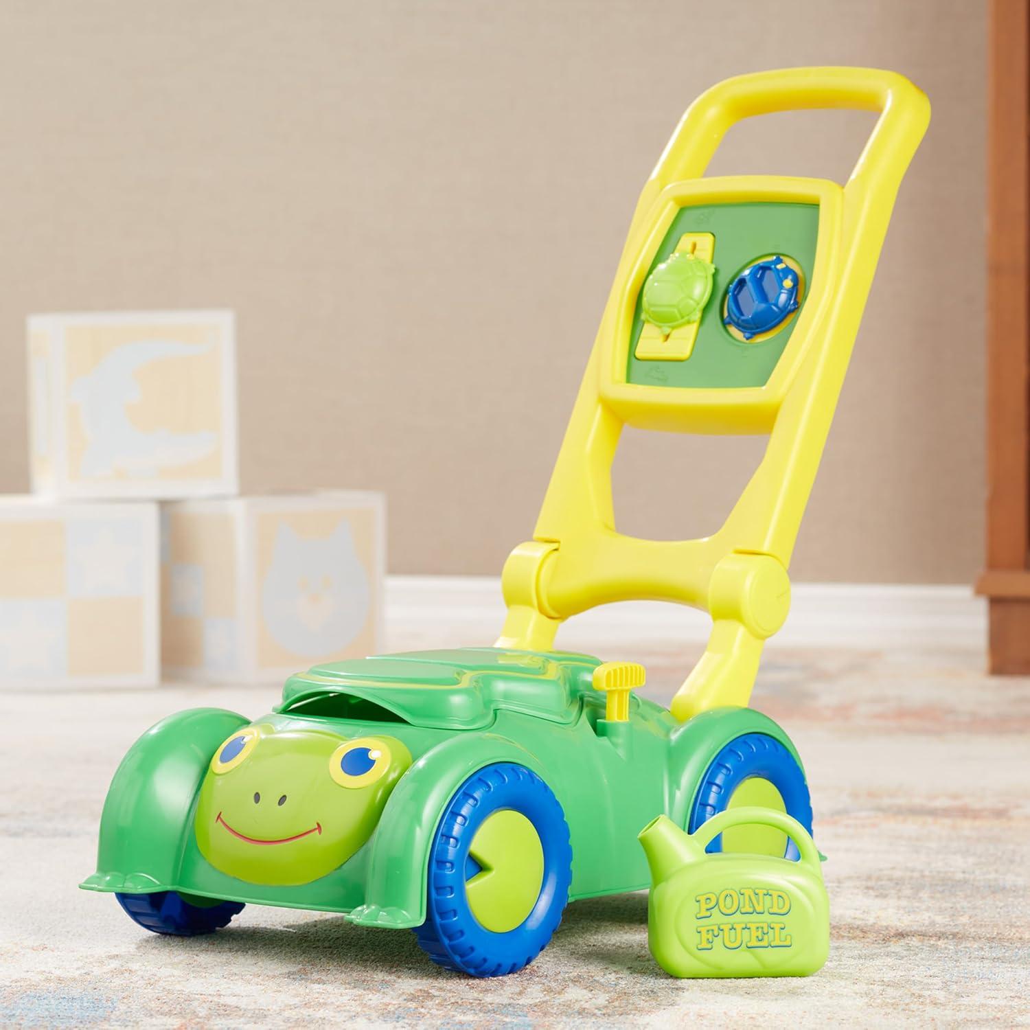 imageMelissa ampamp Doug Sunny Patch Snappy Turtle Lawn Mower  Pretend Play Toy for Kids TurtleThemed Pretend Kids Lawn Mower Developmental Push Toy for ToddlersFrustrationFree Packaging