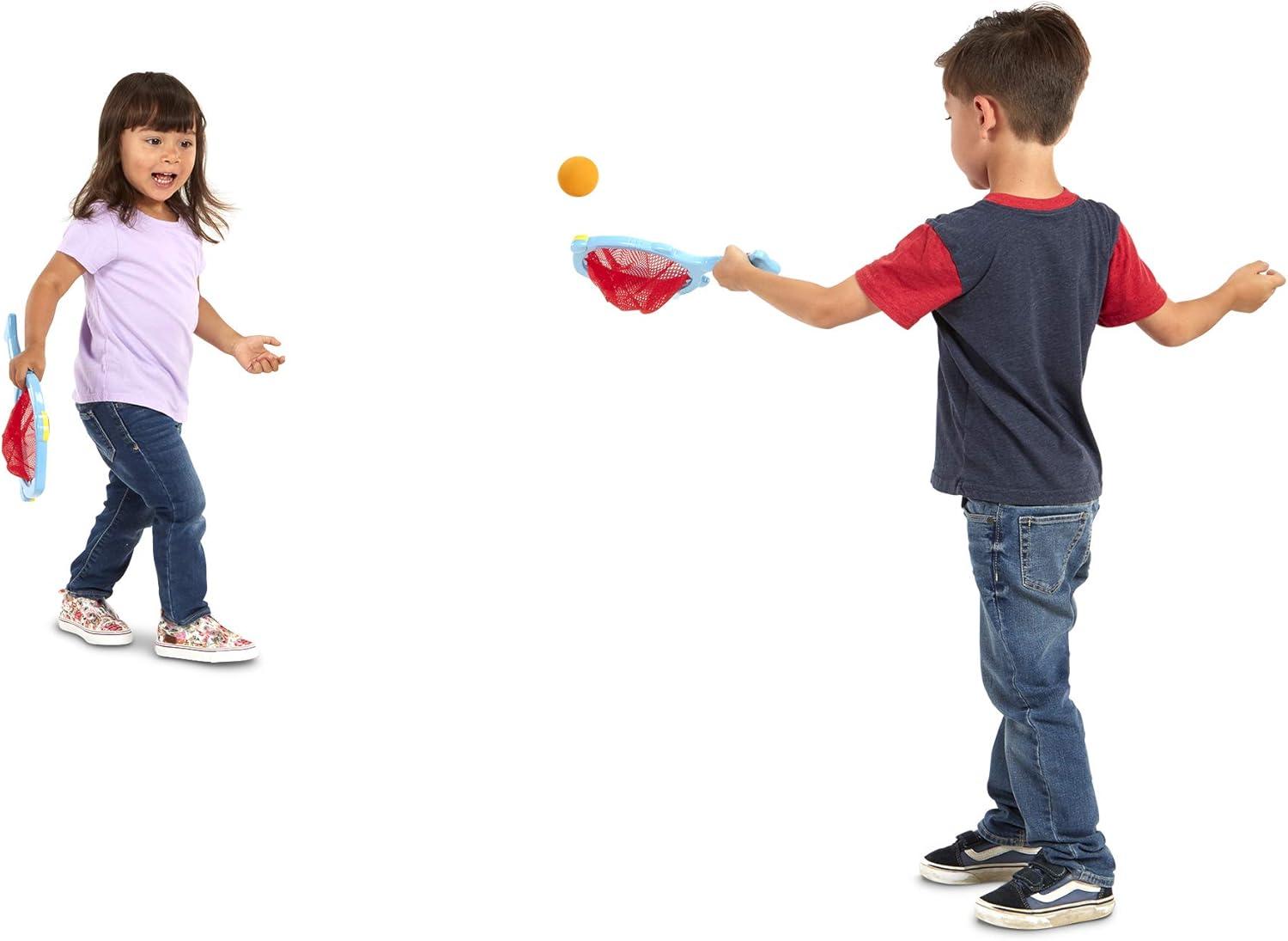 imageMelissa ampamp Doug Sunny Patch Spark Shark Toss and Catch Net Pool Game with 2 Balls