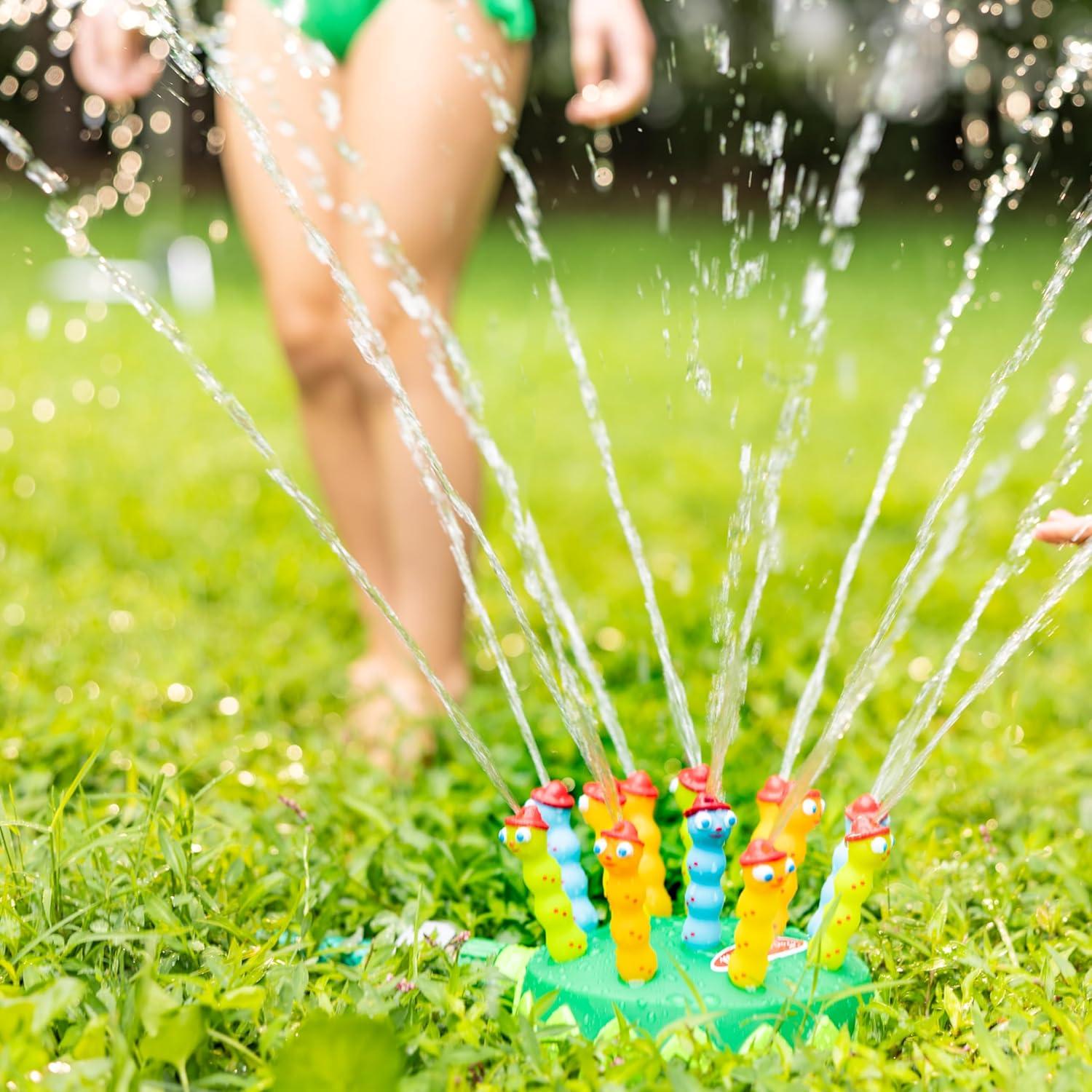imageMelissa ampamp Doug Sunny Patch Splash Patrol Sprinkler Toy with Hose AttachmentMulticolor