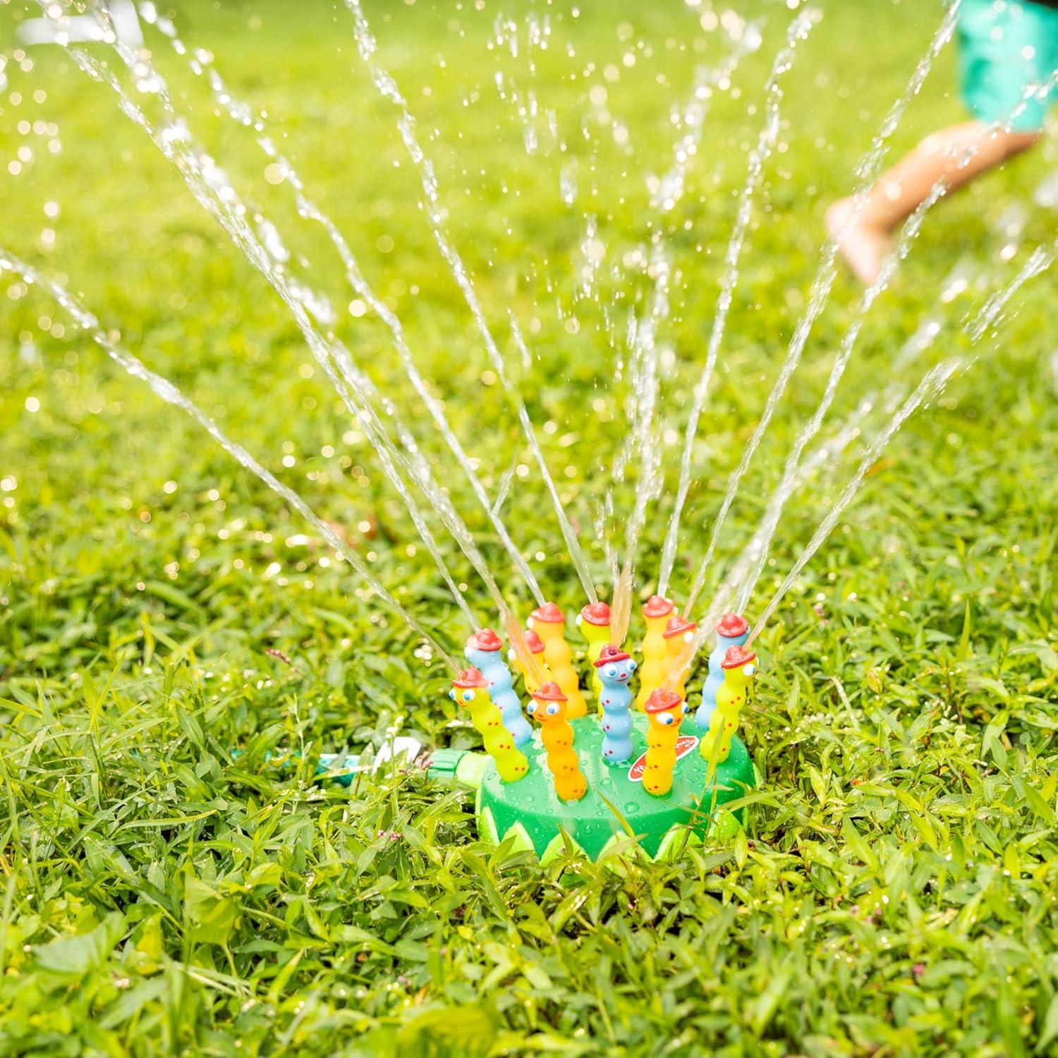 imageMelissa ampamp Doug Sunny Patch Splash Patrol Sprinkler Toy with Hose AttachmentMulticolor