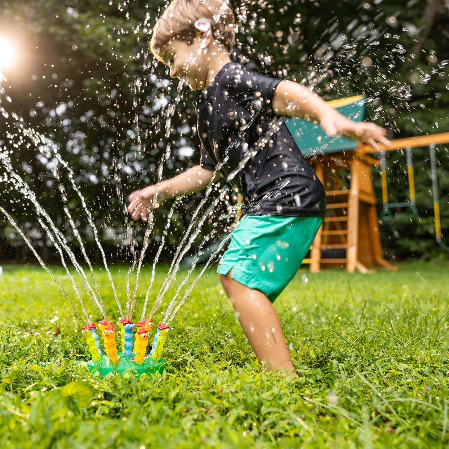 imageMelissa ampamp Doug Sunny Patch Splash Patrol Sprinkler Toy with Hose AttachmentMulticolor