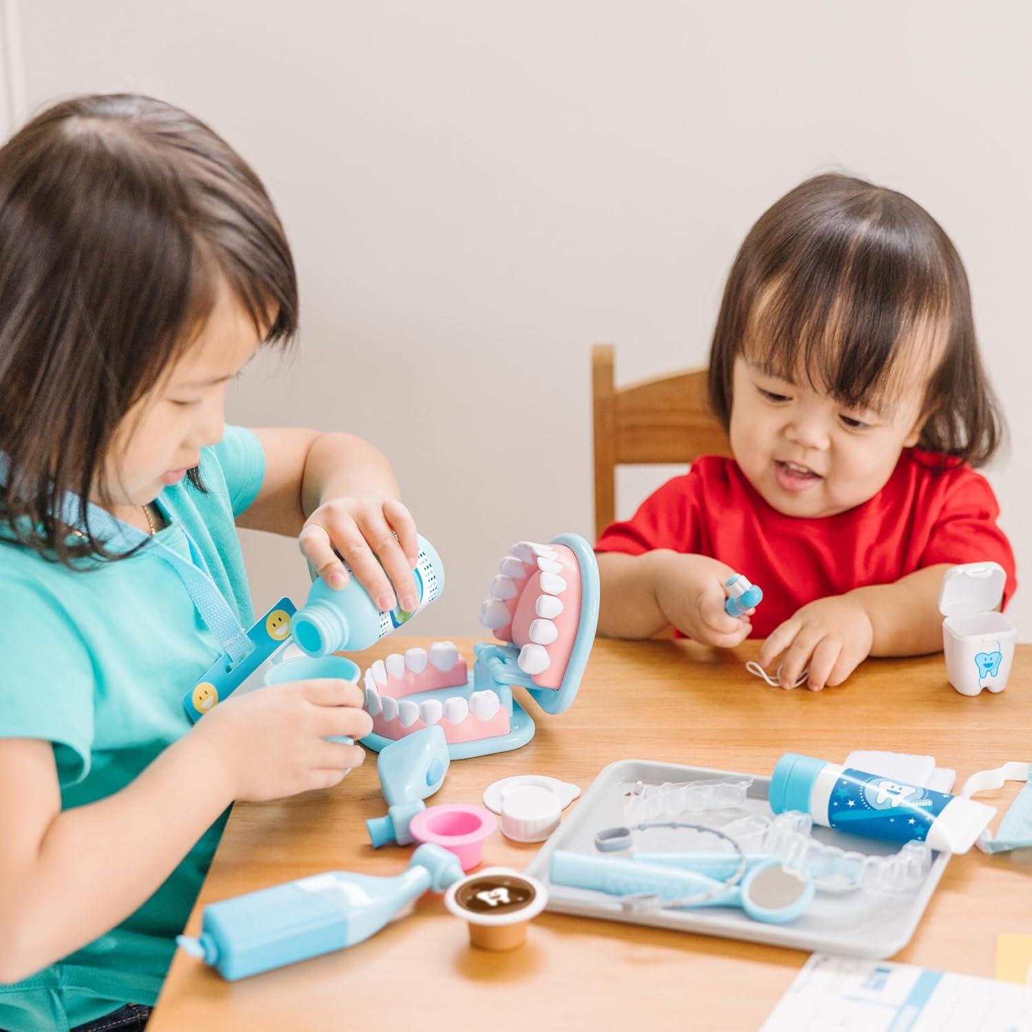 imageMelissa ampamp Doug Super Smile Dentist Play Set 25Piece Dentist Kit with Oversized Teeth Large Tools ampamp Accessories Kids Toys for Girls ampamp Boys 3