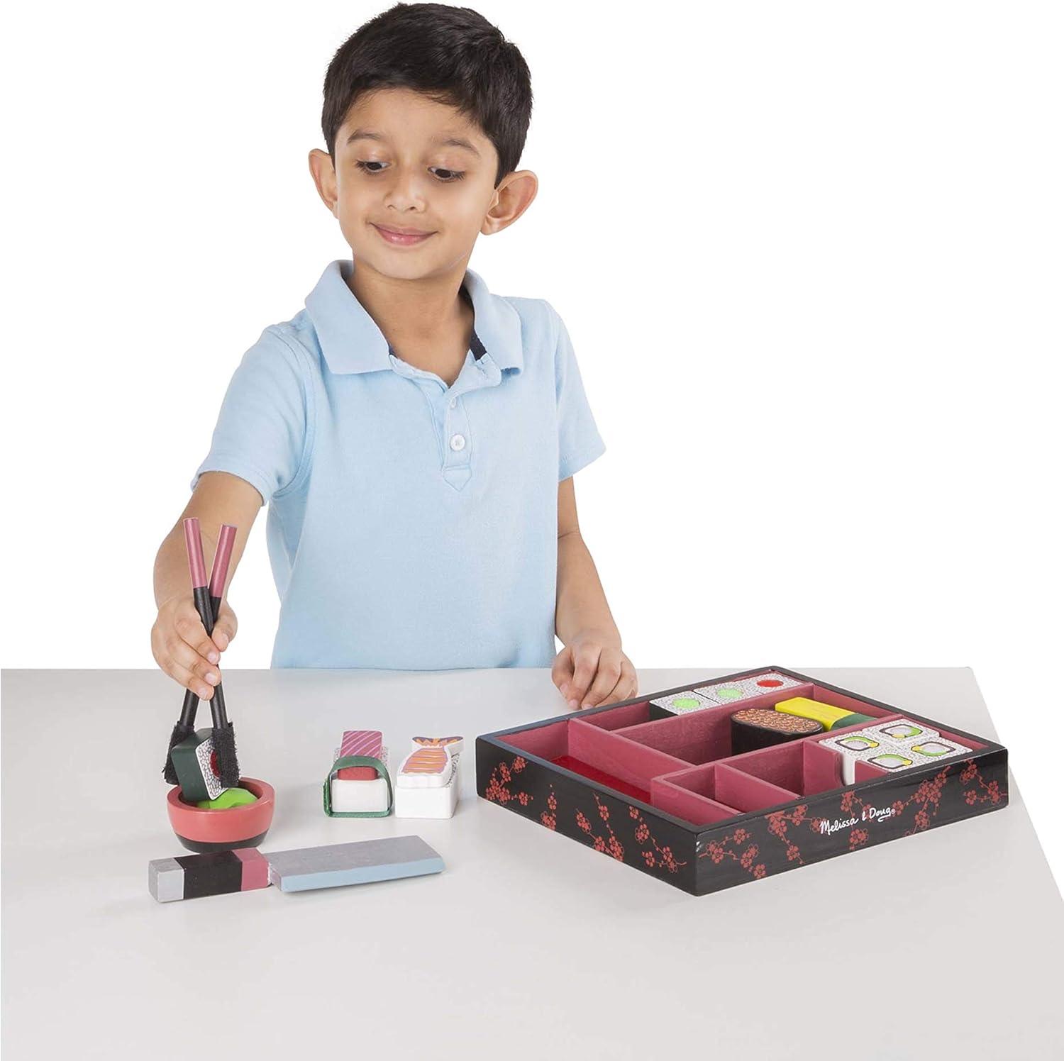 imageMelissa ampamp Doug Sushi Slicing Wooden Play Food Set