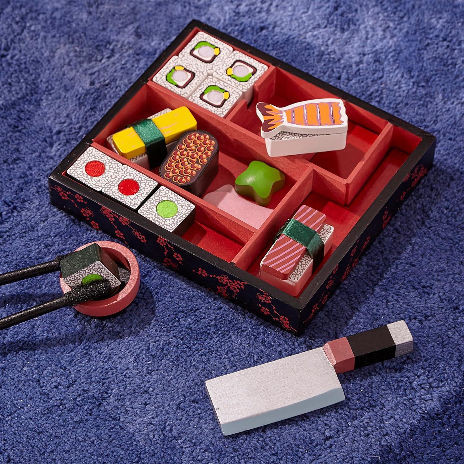 imageMelissa ampamp Doug Sushi Slicing Wooden Play Food Set