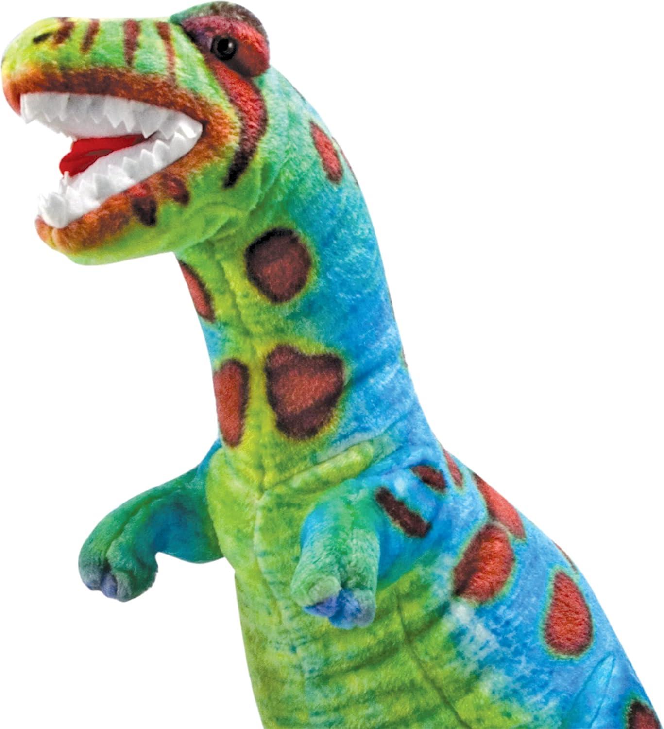 imageMelissa ampamp Doug TRex Dinosaur  Lifelike Stuffed Animal Over 2 feet Tall Giant Blue Stuffed TRex Plush Toy