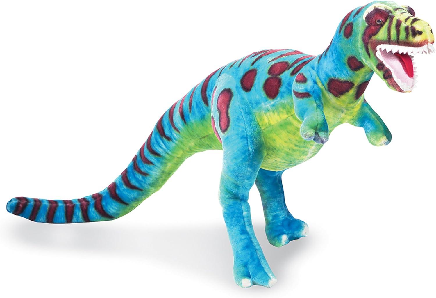 imageMelissa ampamp Doug TRex Dinosaur  Lifelike Stuffed Animal Over 2 feet Tall Giant Blue Stuffed TRex Plush Toy