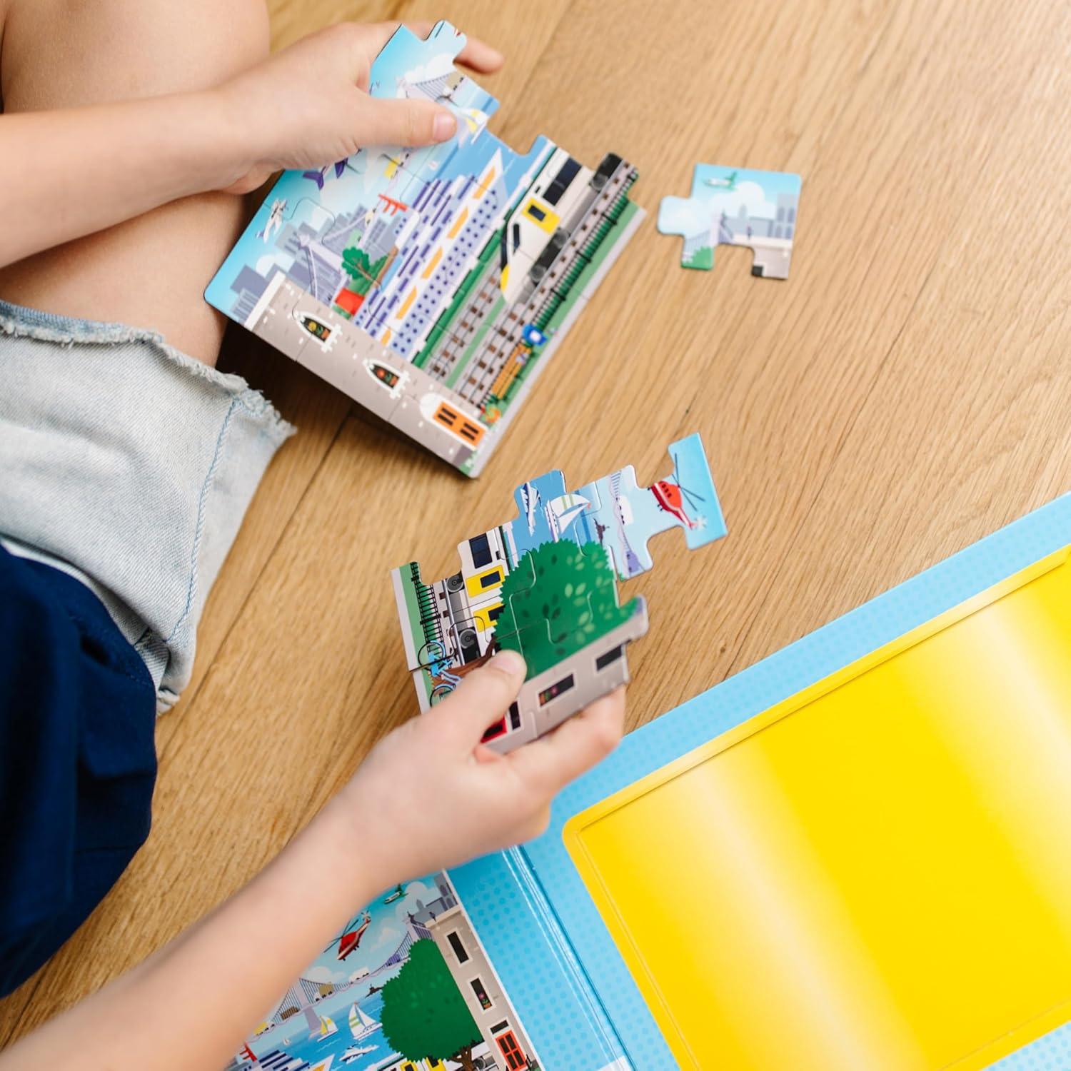 imageMelissa ampamp Doug TakeAlong Magnetic Jigsaw Puzzle Set  On the Farm 2 x 15 Piece Travel Activity Toy for Preschoolers and Kids Ages 3  FSC Certified1 EA