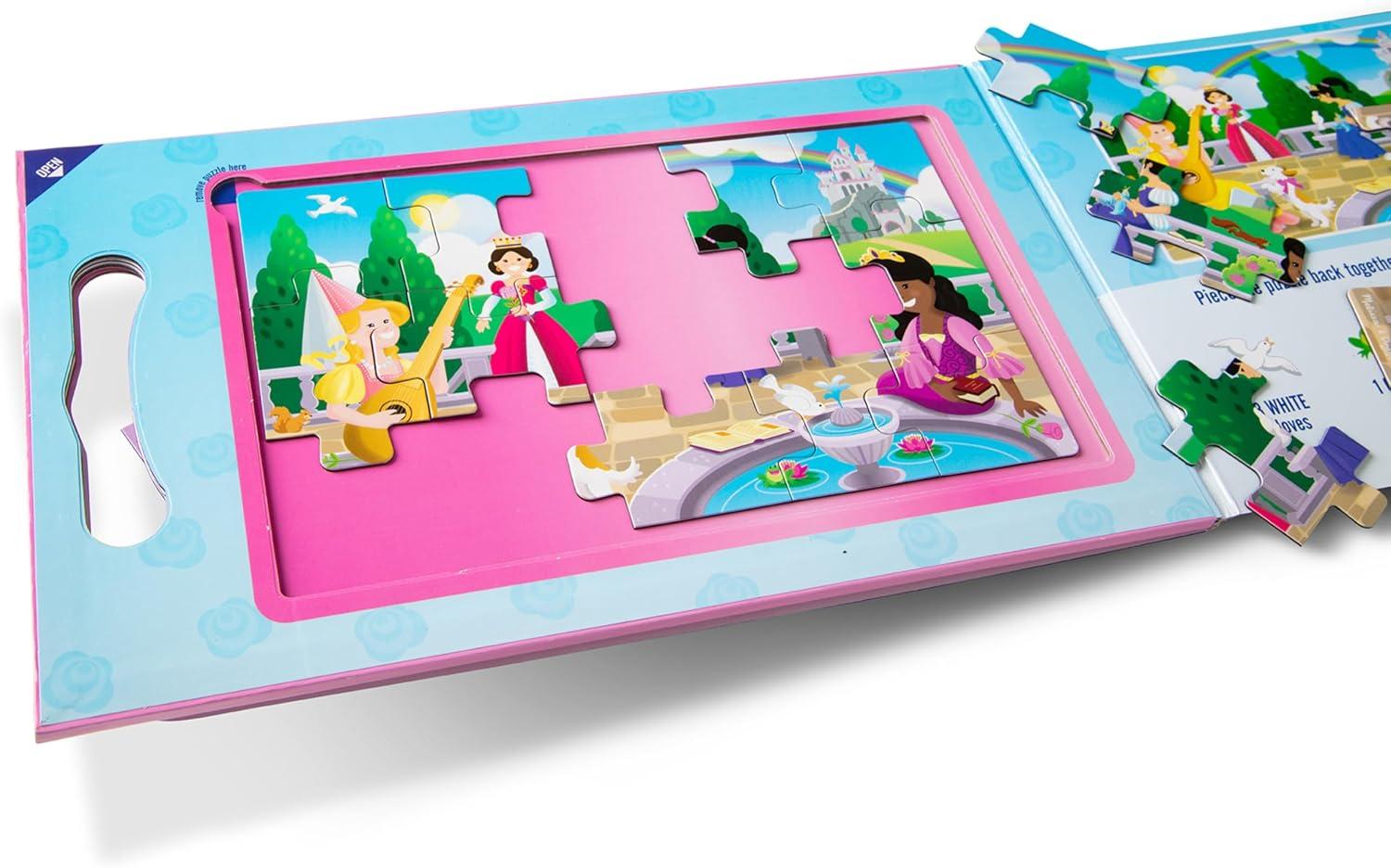 imageMelissa ampamp Doug TakeAlong Magnetic Jigsaw Puzzle Set  On the Farm 2 x 15 Piece Travel Activity Toy for Preschoolers and Kids Ages 3  FSC Certified1 EA