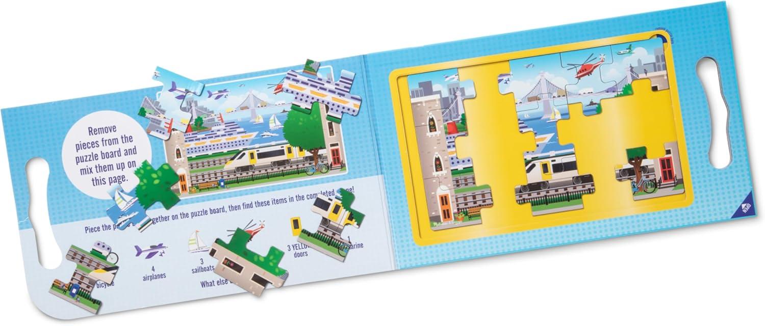 imageMelissa ampamp Doug TakeAlong Magnetic Jigsaw Puzzle Set  On the Farm 2 x 15 Piece Travel Activity Toy for Preschoolers and Kids Ages 3  FSC Certified1 EA