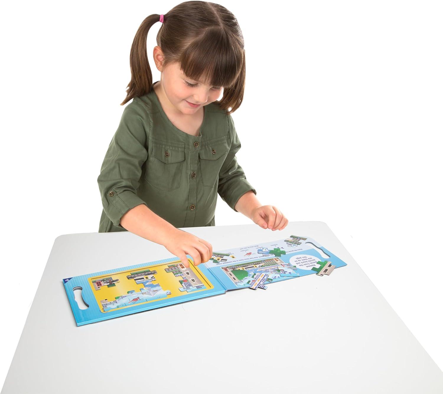 imageMelissa ampamp Doug TakeAlong Magnetic Jigsaw Puzzle Set  On the Farm 2 x 15 Piece Travel Activity Toy for Preschoolers and Kids Ages 3  FSC Certified1 EA