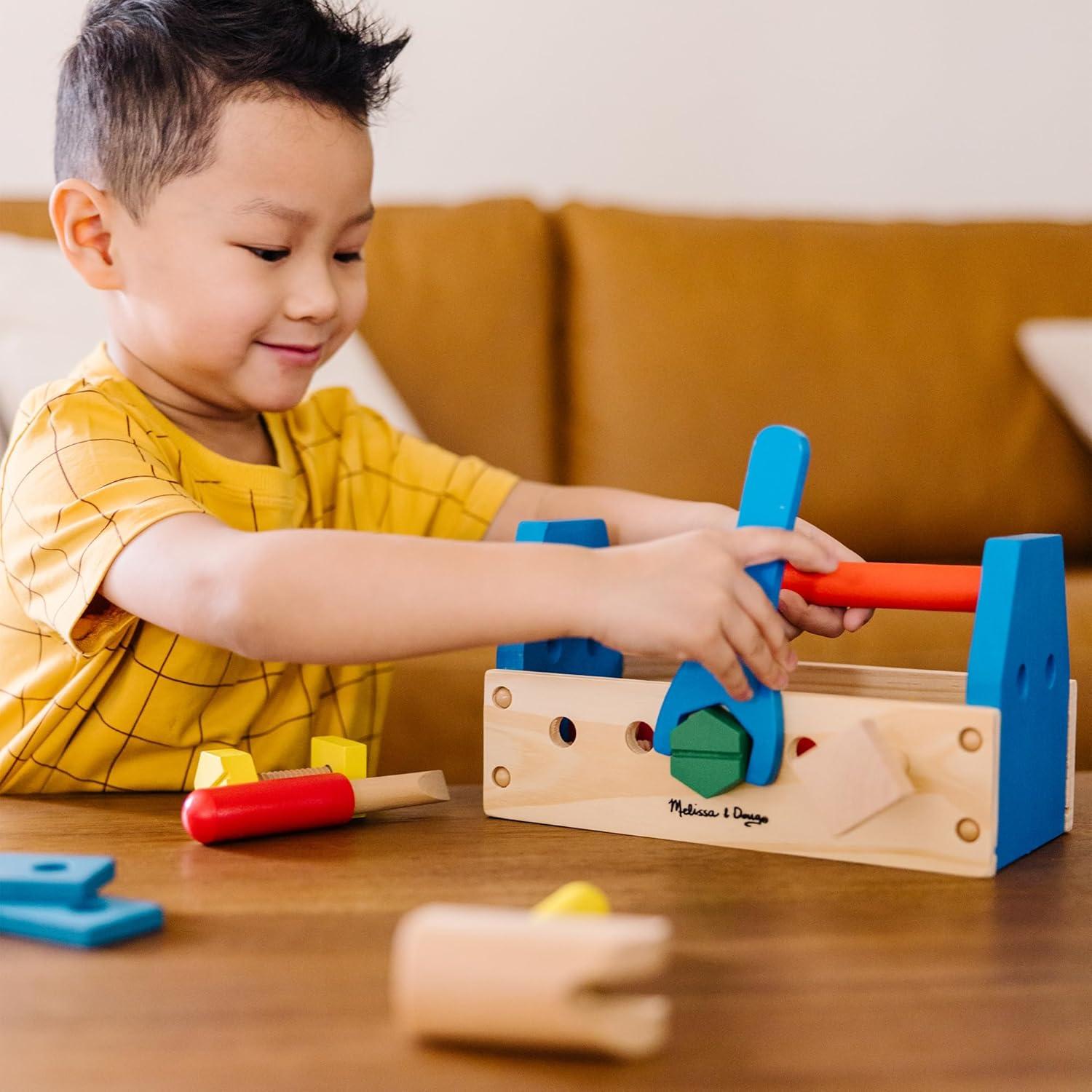 imageMelissa ampamp Doug TakeAlong Tool Kit Wooden Construction Toy 24 pcsToy