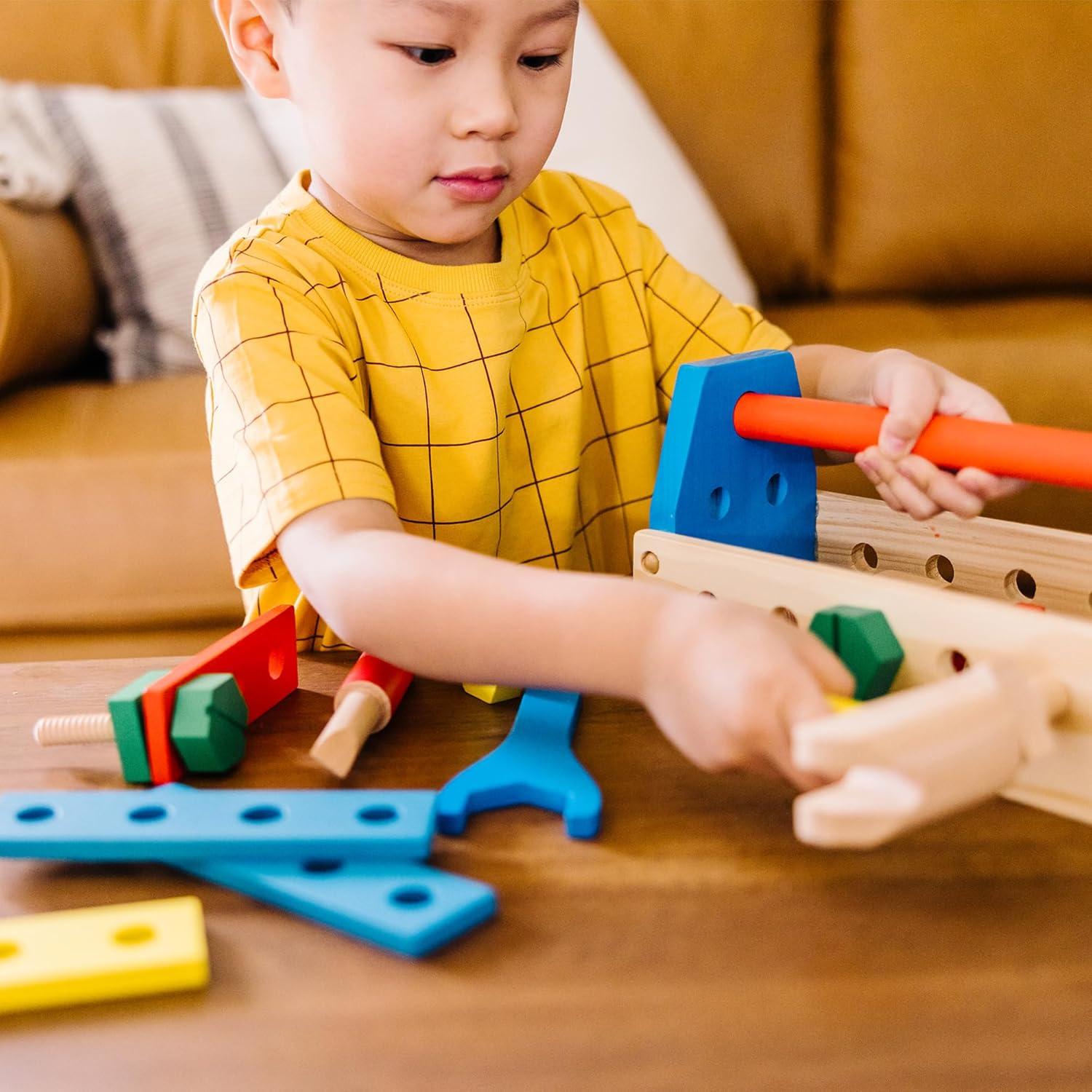 imageMelissa ampamp Doug TakeAlong Tool Kit Wooden Construction Toy 24 pcsToy