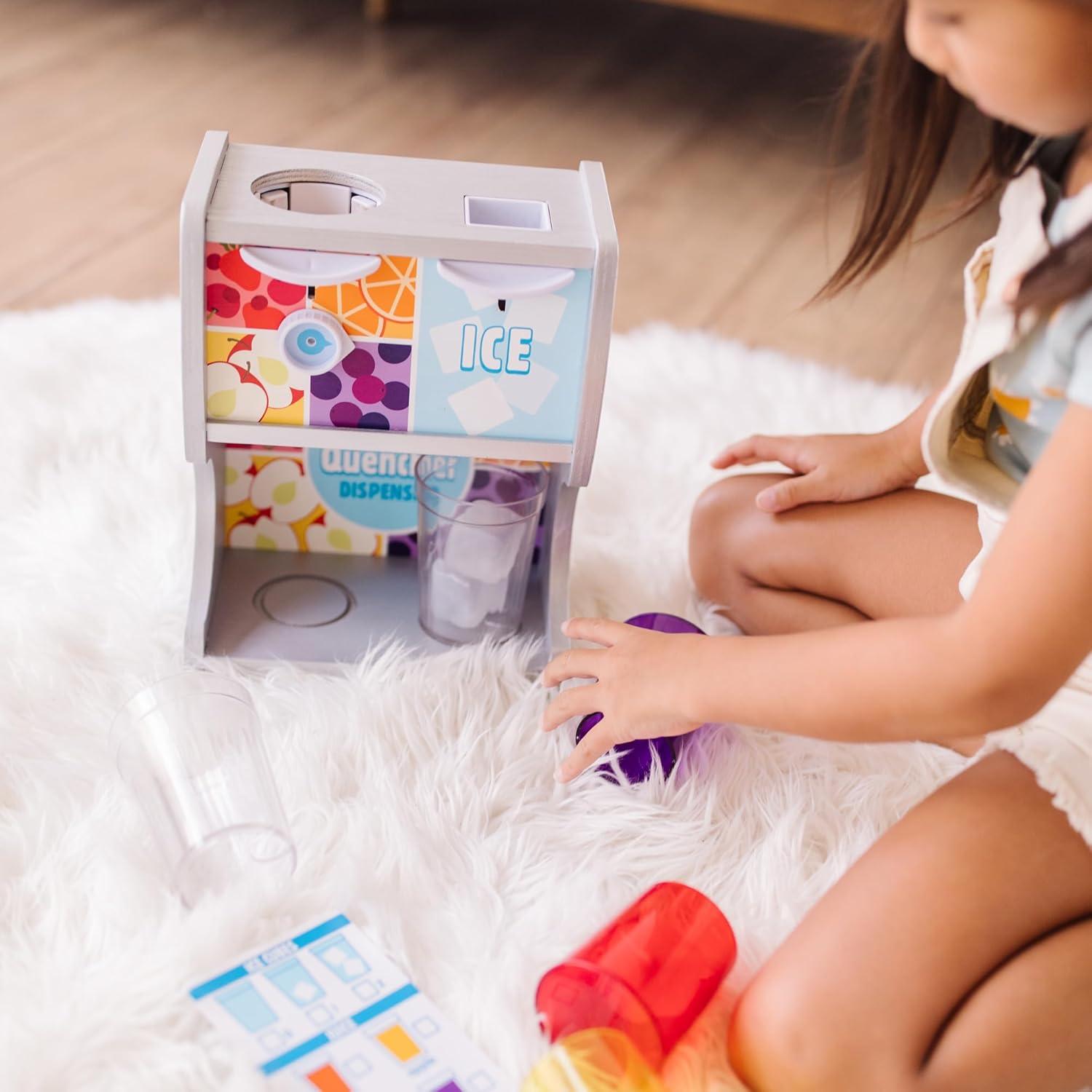 imageMelissa ampamp Doug Thirst Quencher Wooden Drink Dispenser with Juice Inserts Ice Cubes ampamp Play Kitchen Accessories Preschool Learning Toys for Girls ampamp Boys 3  FSC Certified