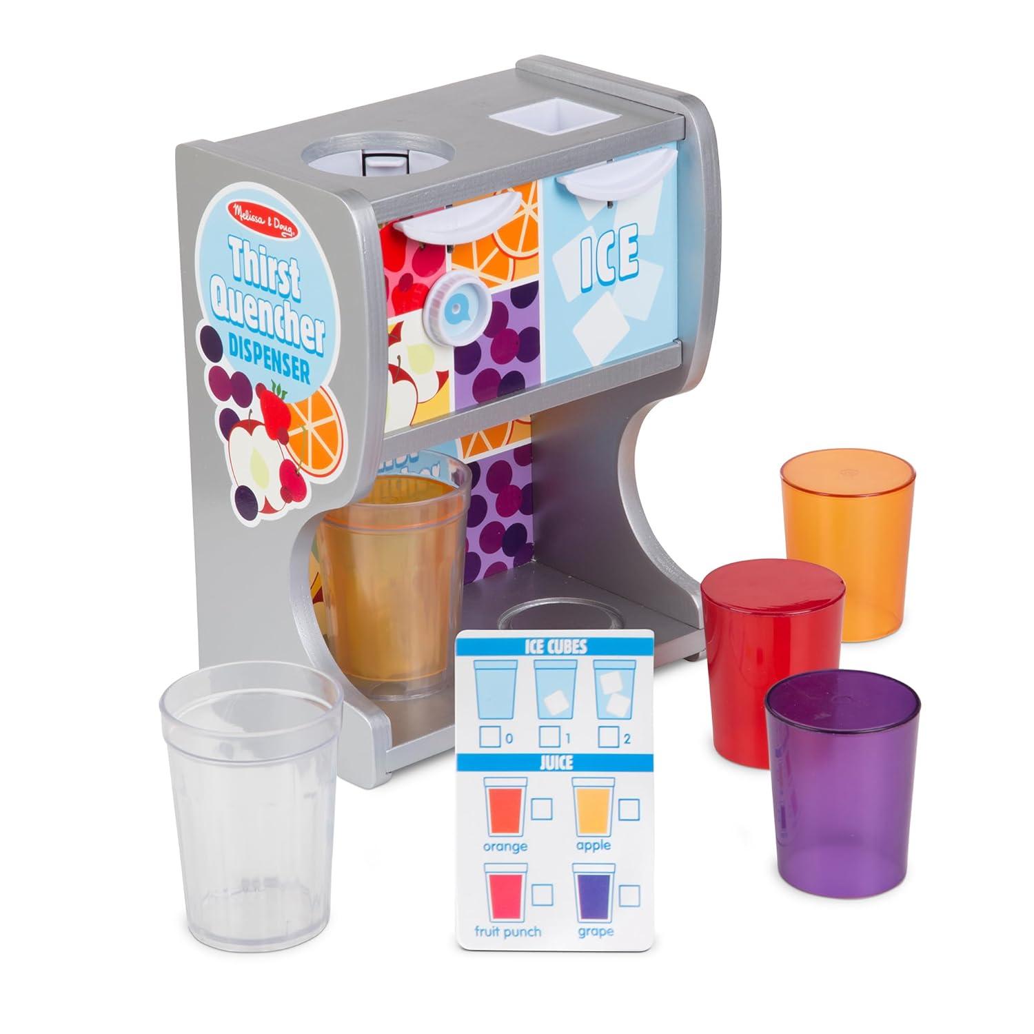 imageMelissa ampamp Doug Thirst Quencher Wooden Drink Dispenser with Juice Inserts Ice Cubes ampamp Play Kitchen Accessories Preschool Learning Toys for Girls ampamp Boys 3  FSC Certified