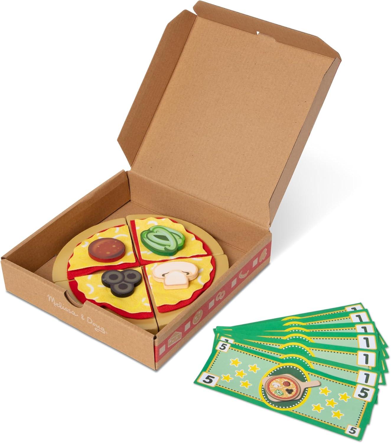 imageMelissa ampamp Doug Top ampamp Bake Wooden Pizza Counter Play Set with Play Food 41 Pcs Preschool Toy Pizza Wooden Food Set Pretend Sets For Kids Ages 3  FSCCertified  FSC CertifiedPizza
