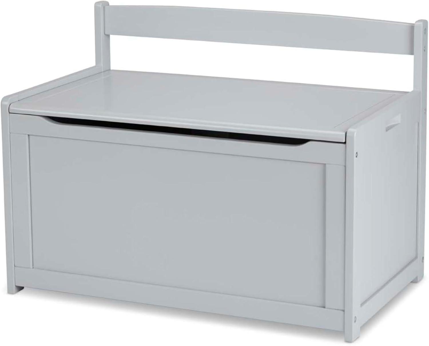 imageMelissa ampamp Doug Toy Chest Wooden Toy Storage Box with SafetyHinged Lid Kids Toys Storage Organizer for Playroom Bedroom ampamp Montessori Classroom Furniture for Boys ampamp Girls Ages 3Grey