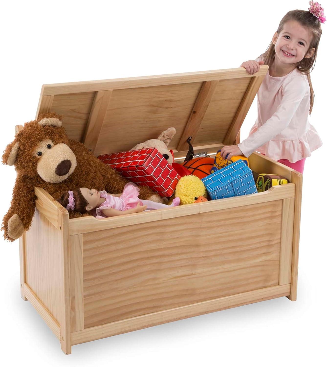 imageMelissa ampamp Doug Toy Chest Wooden Toy Storage Box with SafetyHinged Lid Kids Toys Storage Organizer for Playroom Bedroom ampamp Montessori Classroom Furniture for Boys ampamp Girls Ages 3Honey