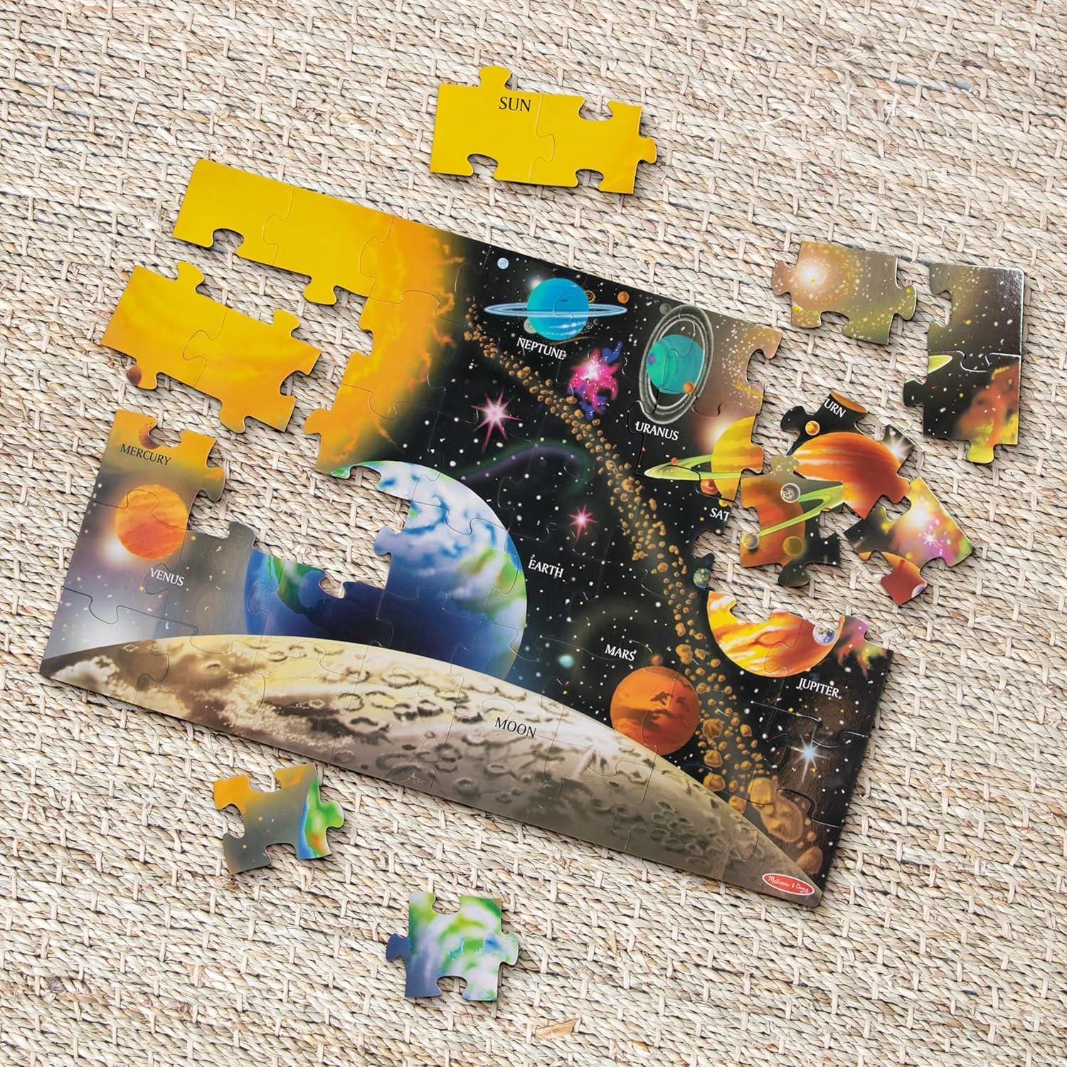 imageMelissa ampamp Doug Underwater Ocean Floor Puzzle 48 pc Jumbo Jigsaw Puzzle Educational Screen Free Activity for Toddler Preschoolers and Kids Ages 3 2 x 3 Feet  FSC CertifiedSolar System