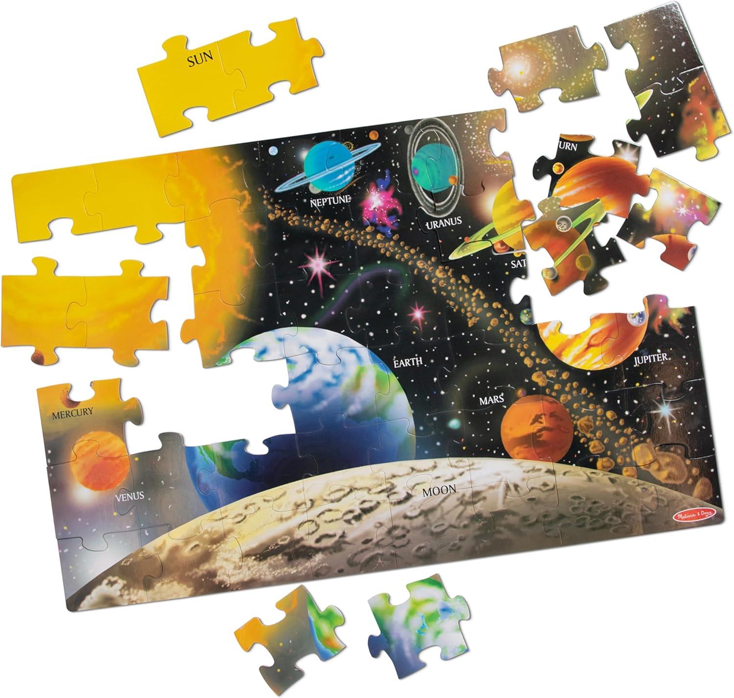 imageMelissa ampamp Doug Underwater Ocean Floor Puzzle 48 pc Jumbo Jigsaw Puzzle Educational Screen Free Activity for Toddler Preschoolers and Kids Ages 3 2 x 3 Feet  FSC CertifiedSolar System